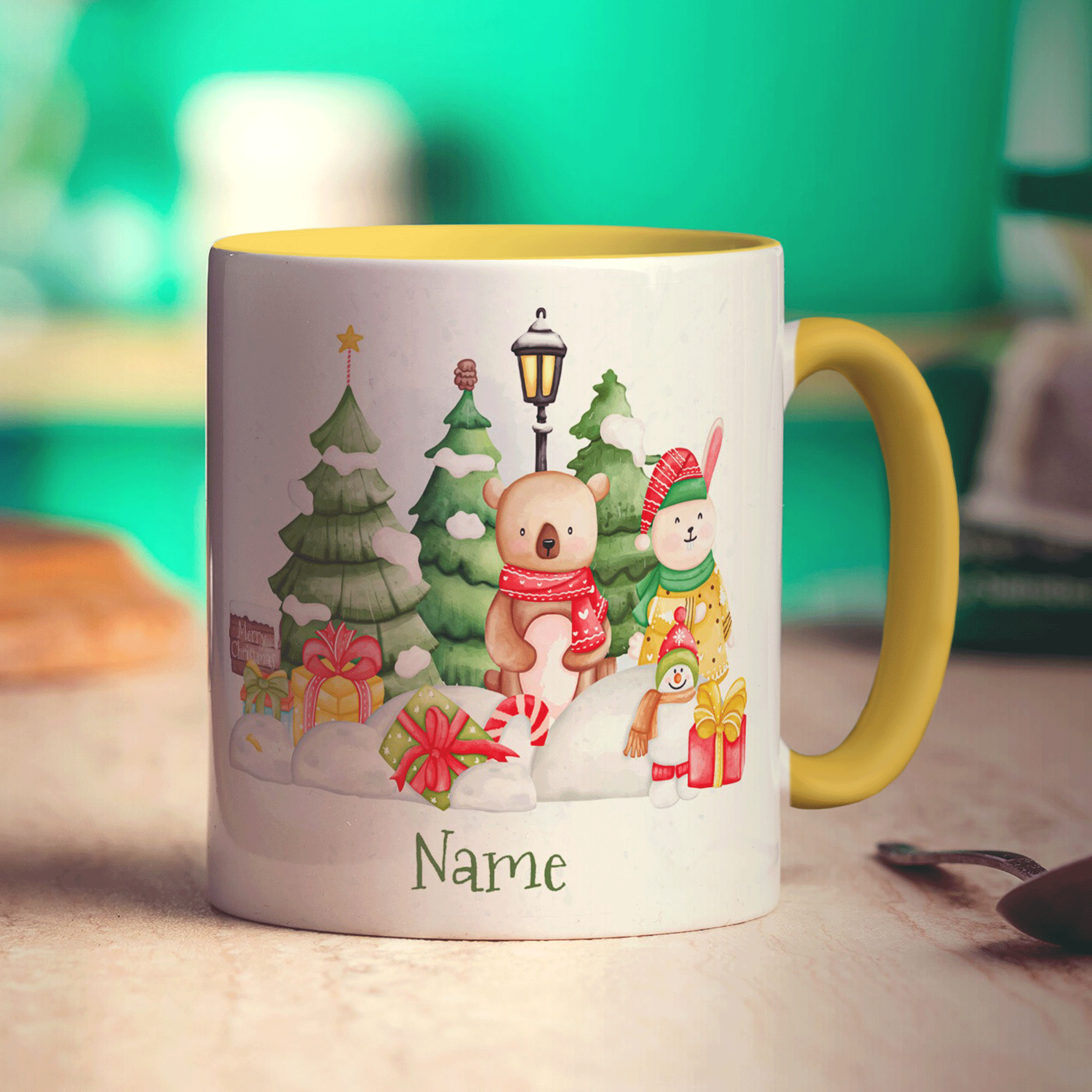Christmas Scene Mug - Add Any Name