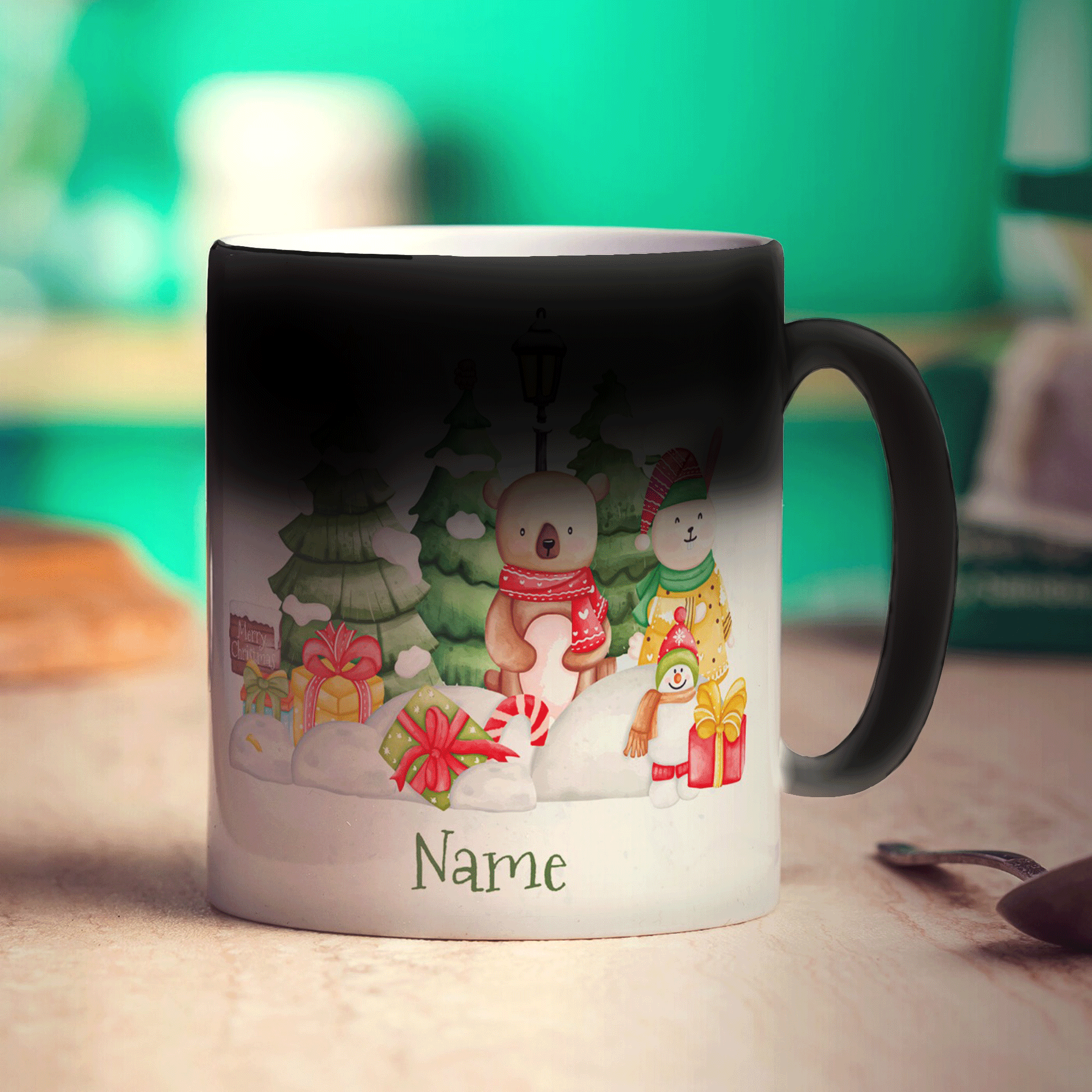 Christmas Scene Mug - Add Any Name
