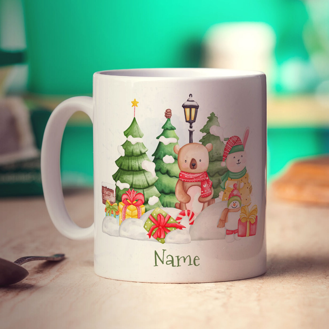 Christmas Scene Mug - Add Any Name