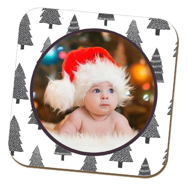 Christmas Tree Pattern Photo Coaster