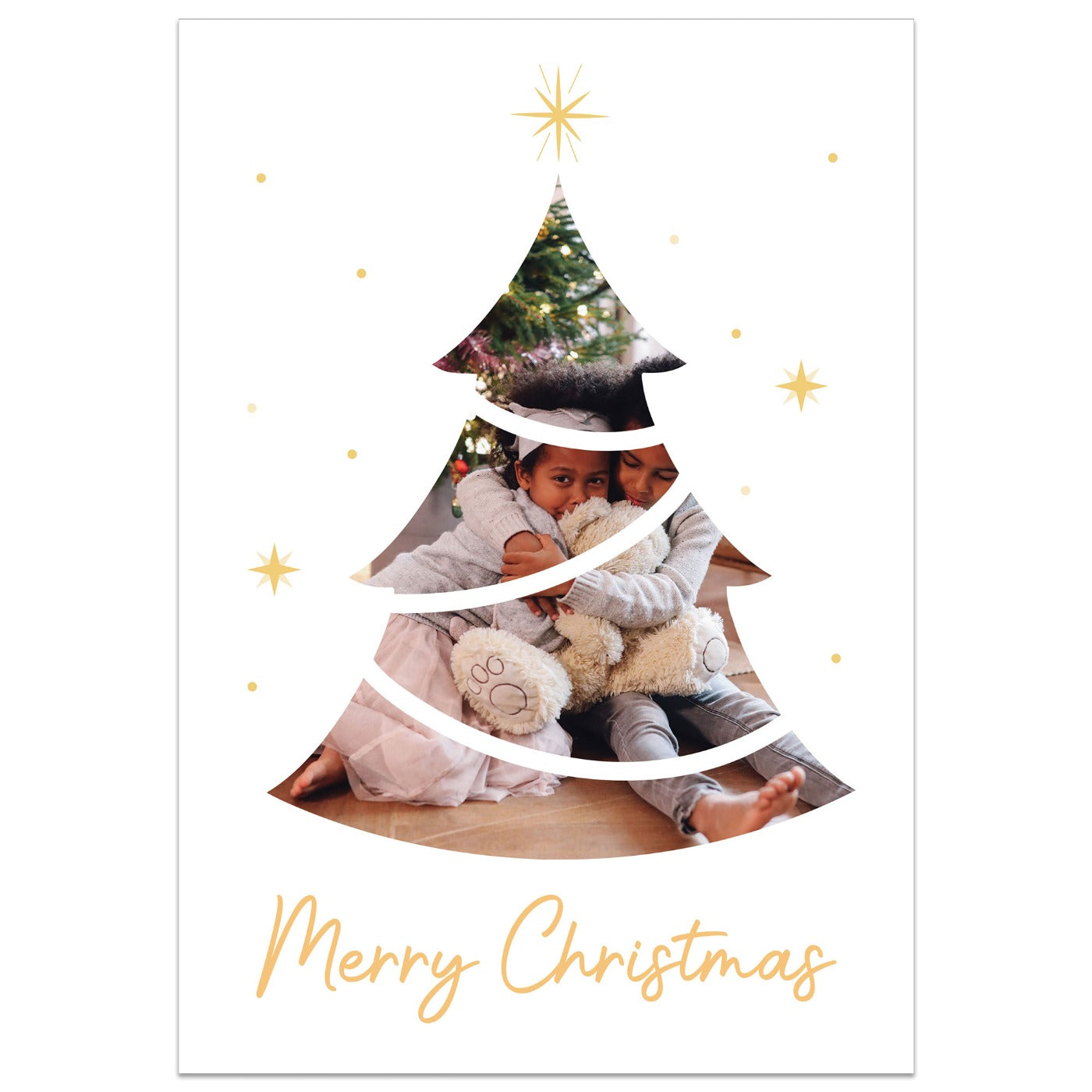 Christmas Tree Cutout Photo Card