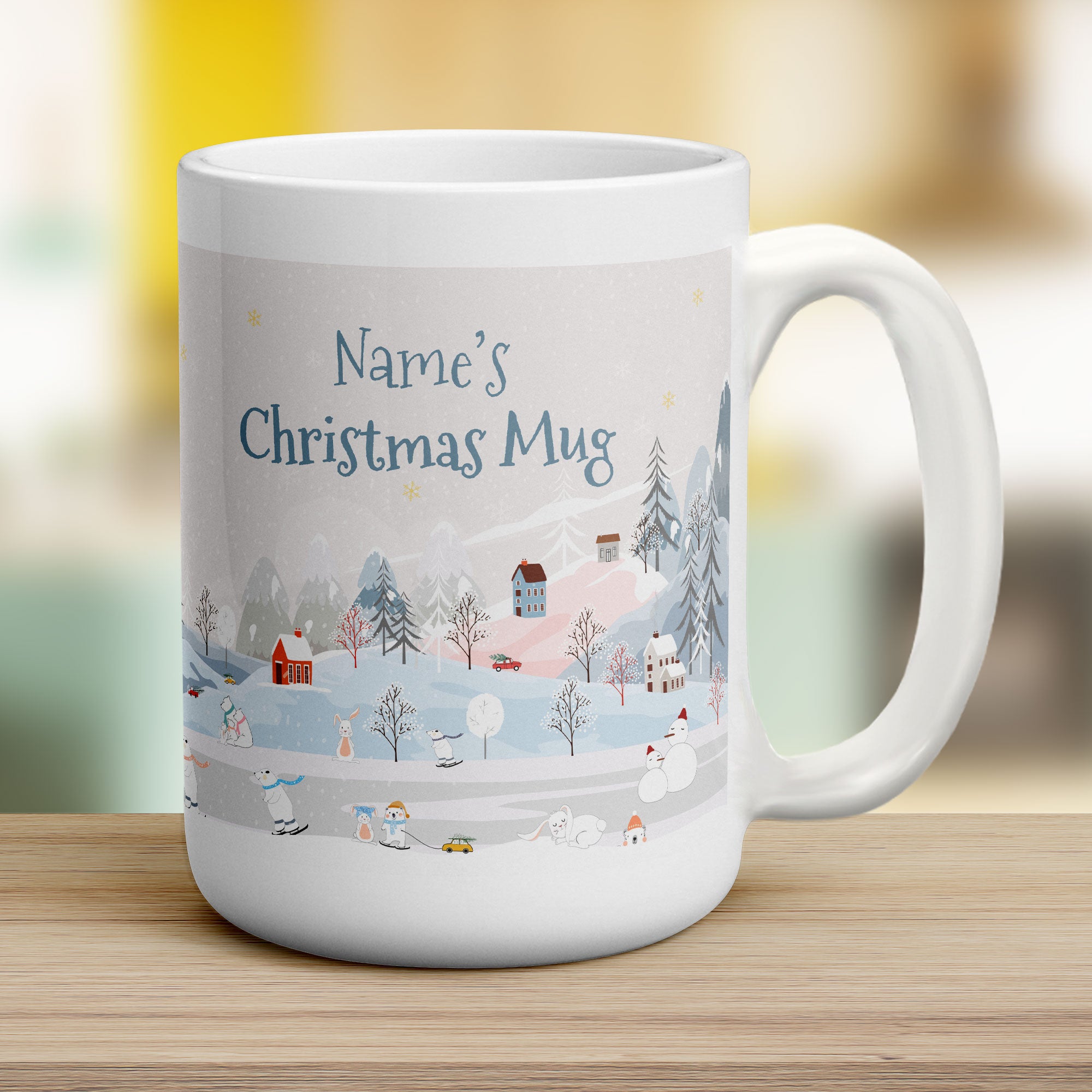 Christmas Village Mug - Add Any Name