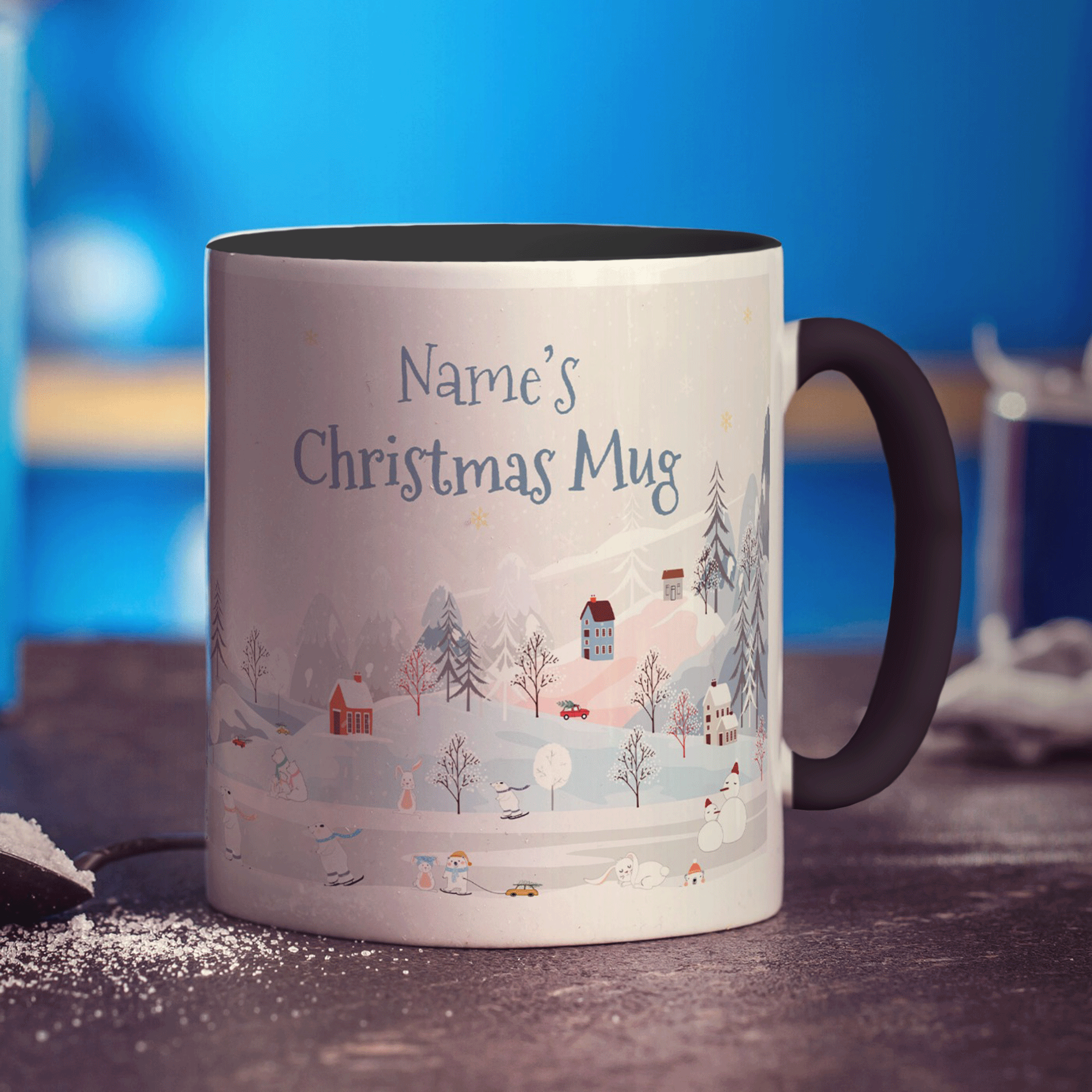 Christmas Village Mug - Add Any Name