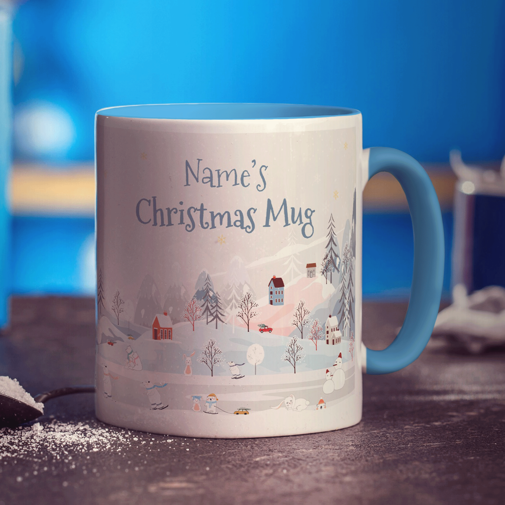Christmas Village Mug - Add Any Name