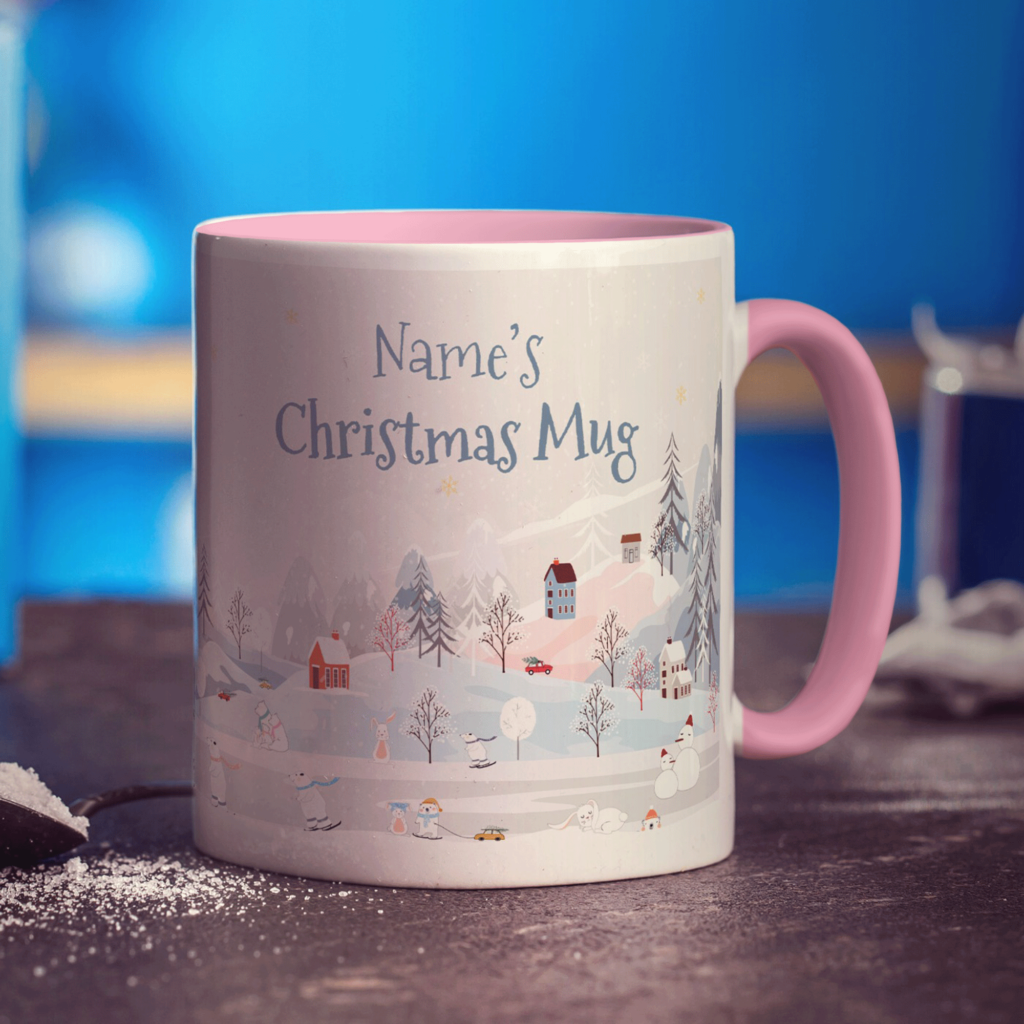 Christmas Village Mug - Add Any Name