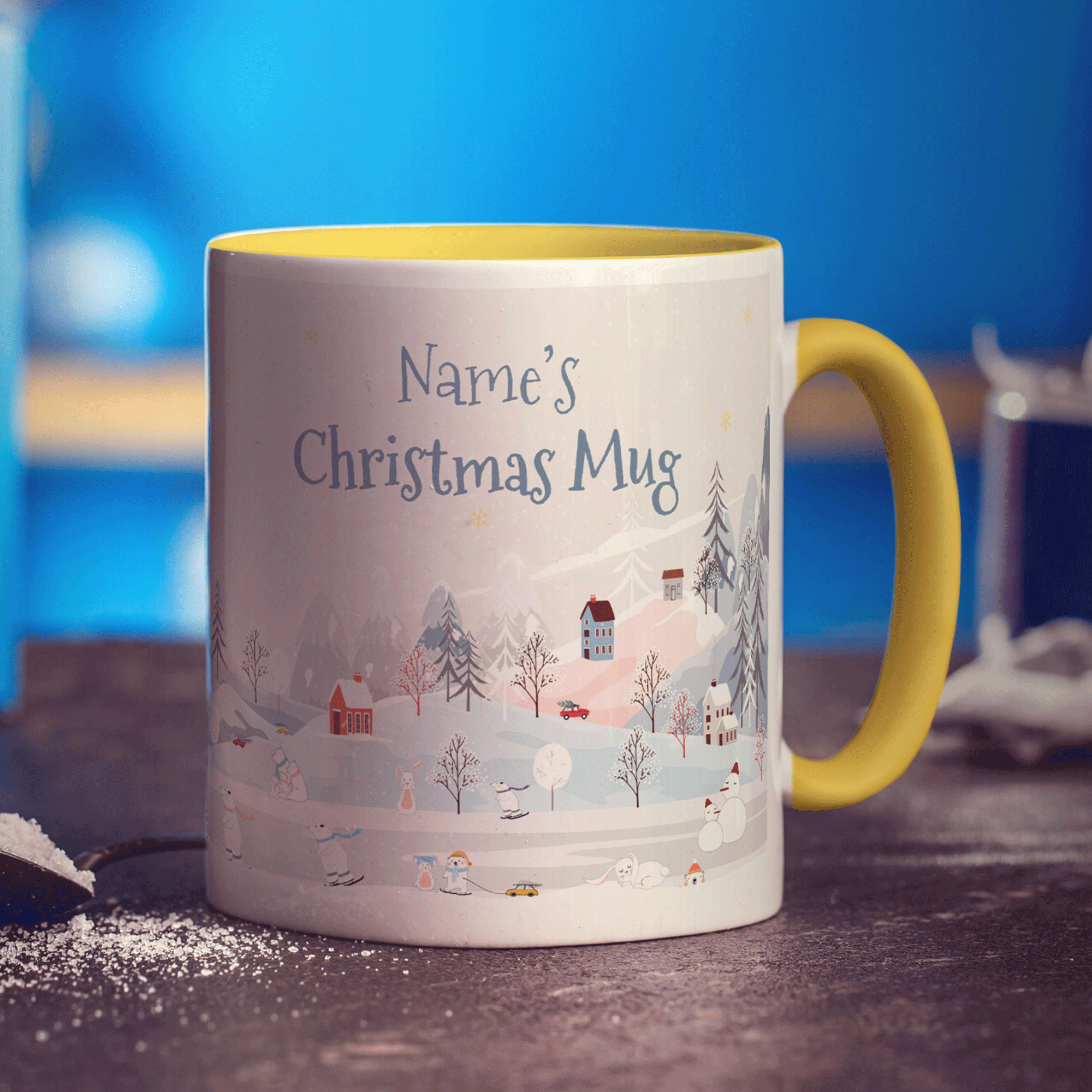 Christmas Village Mug - Add Any Name