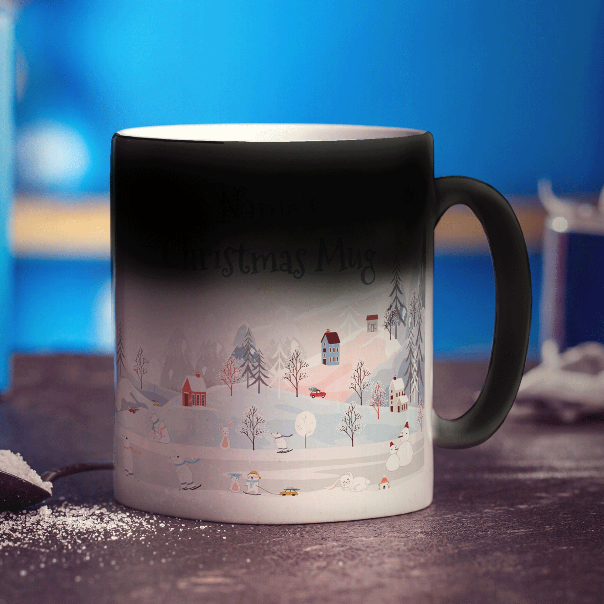 Christmas Village Mug - Add Any Name