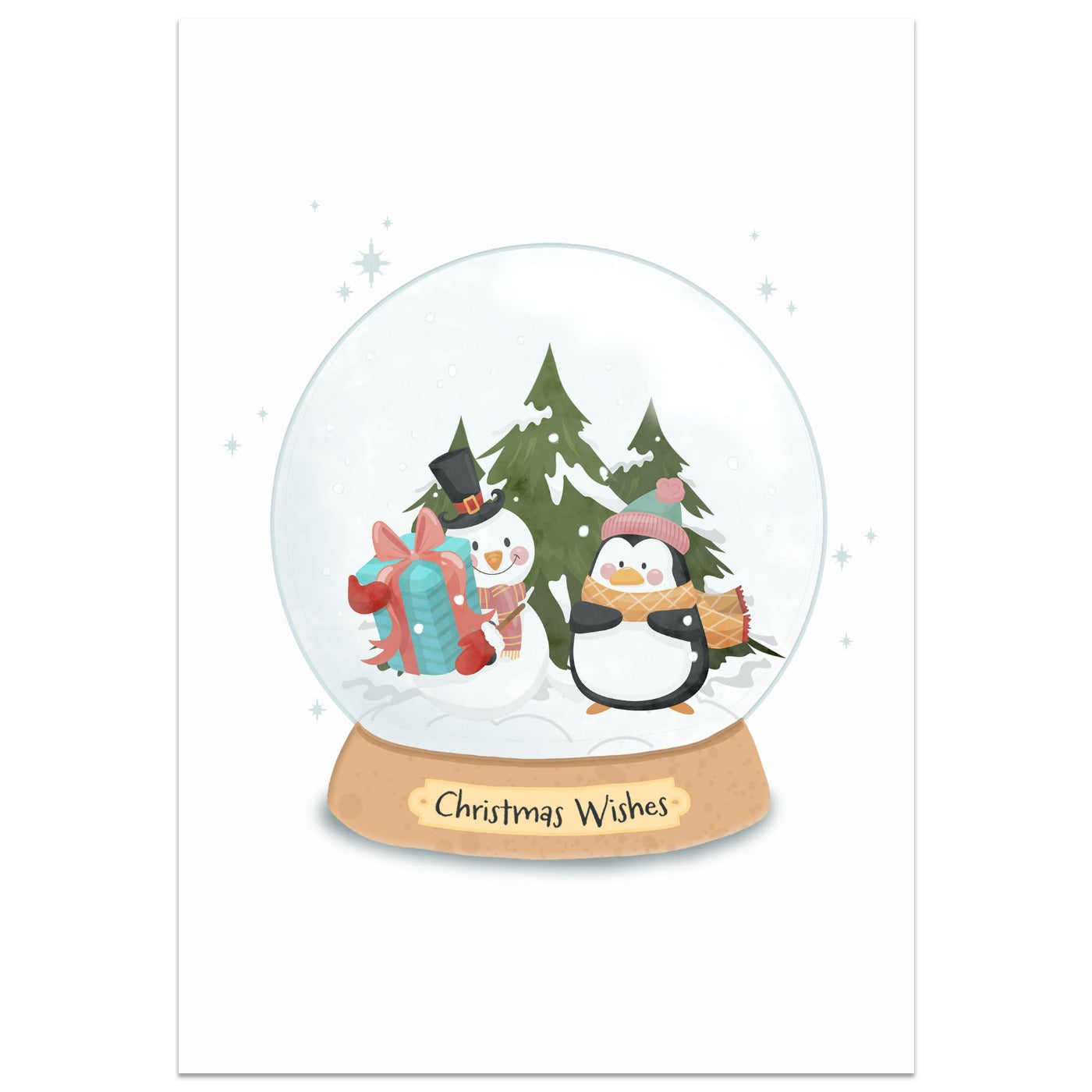 Christmas Wishes Snow Globe Card