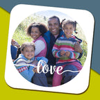 Circle Photo with Love Text Mug
