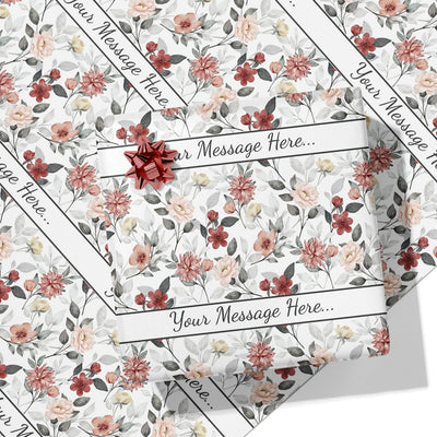 Classic Floral Message Wrapping Paper