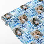 Classic Happy Father's Day Photo Wrapping Paper