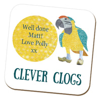 Clever Clogs Coaster by Zoe Spry