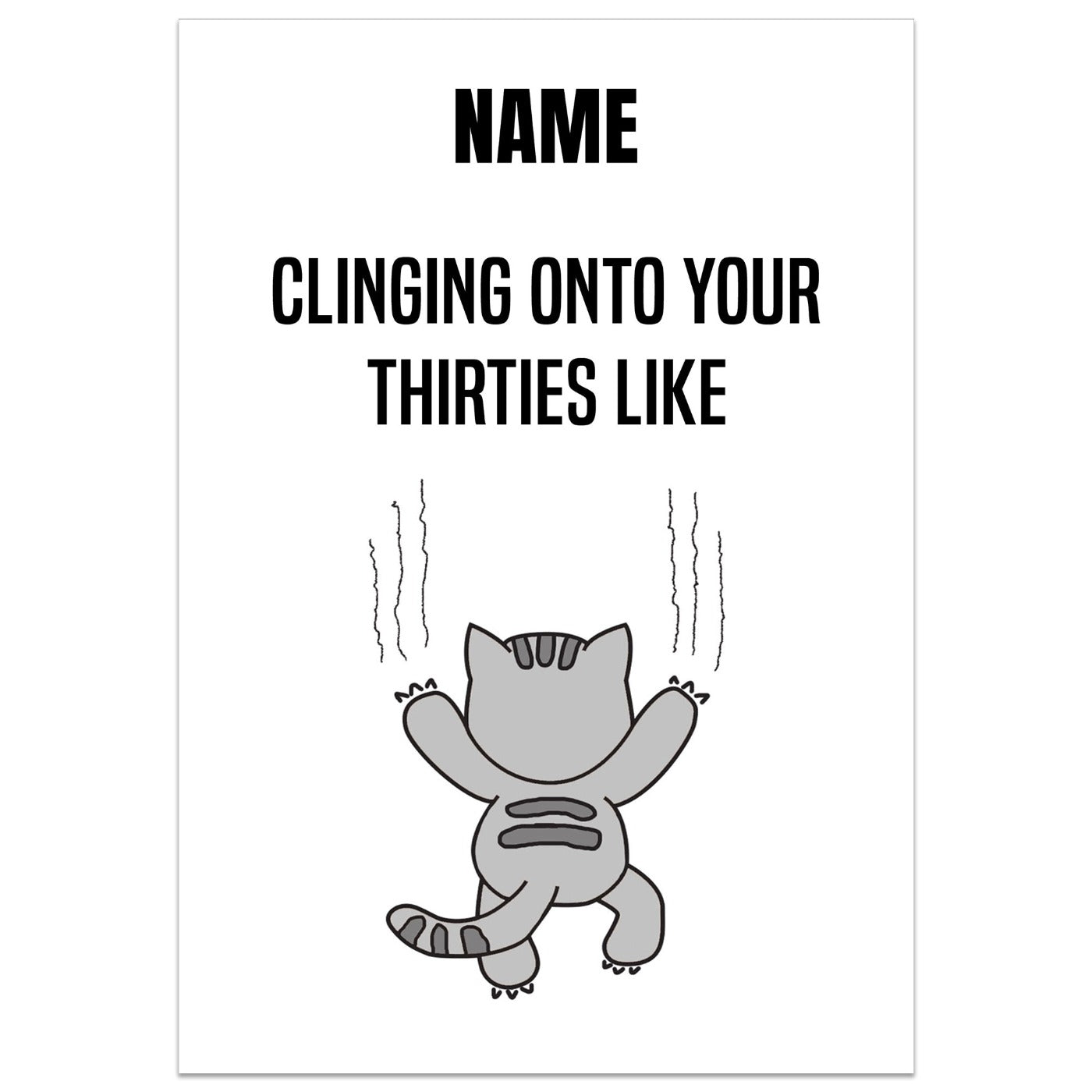 Clinging onto Your Thirties Like Card