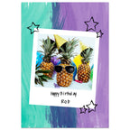 Personalised Colourful Polaroid Card Lying Down