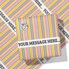 Colourful Stripes Message Wrapping Paper