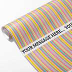 Colourful Stripes Message Wrapping Paper