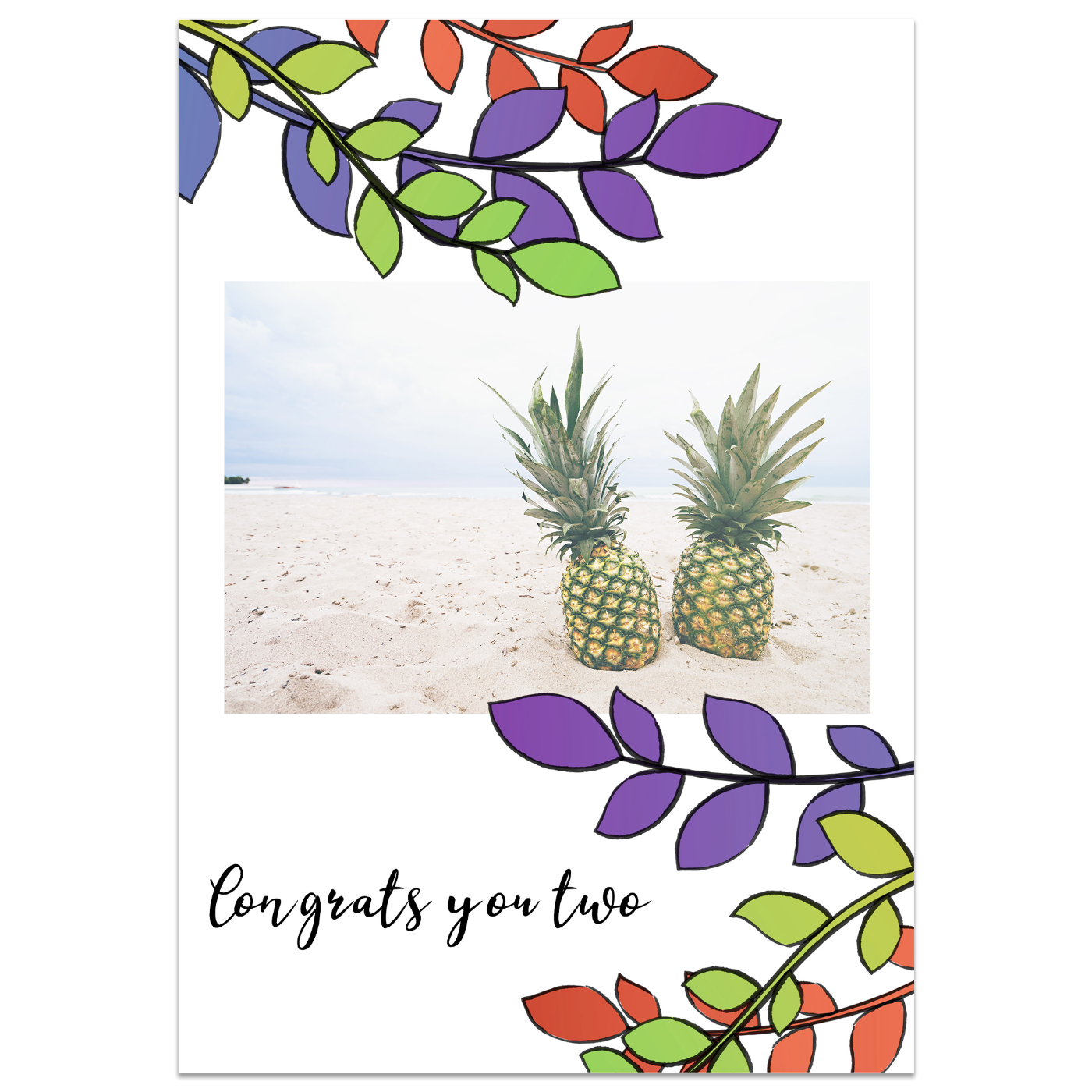 Colourful Vine Photo Card