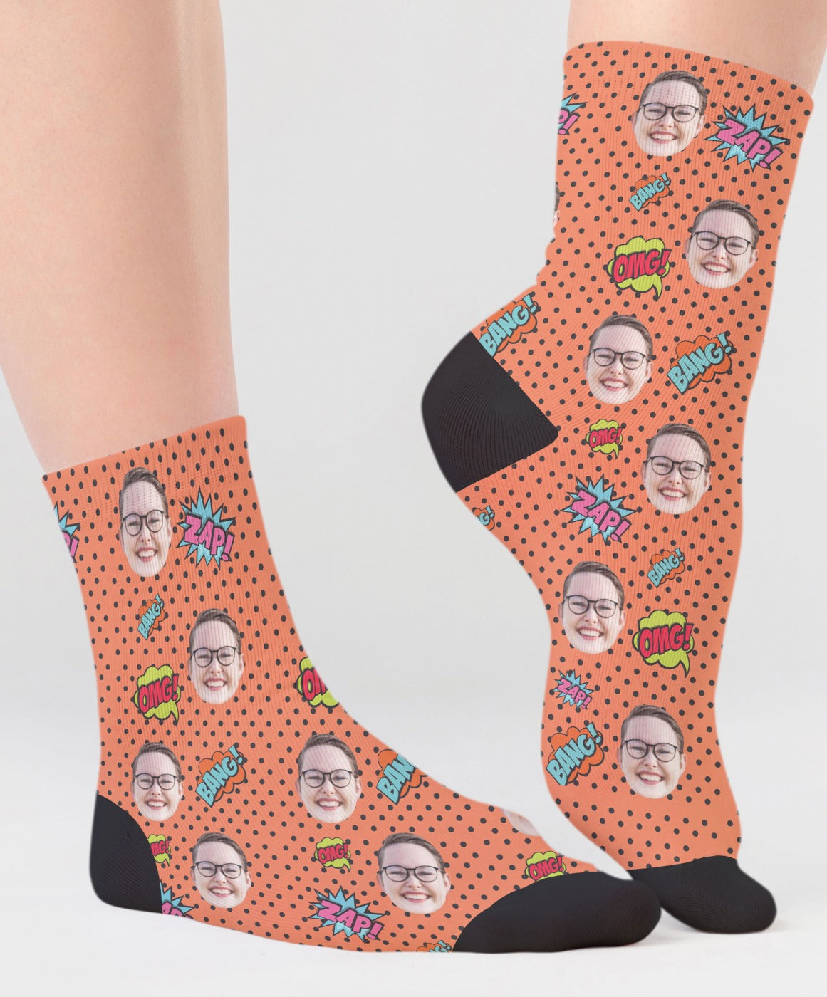 Comic Book Personalised Socks