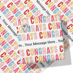 Congrats Confetti Message Wrapping Paper