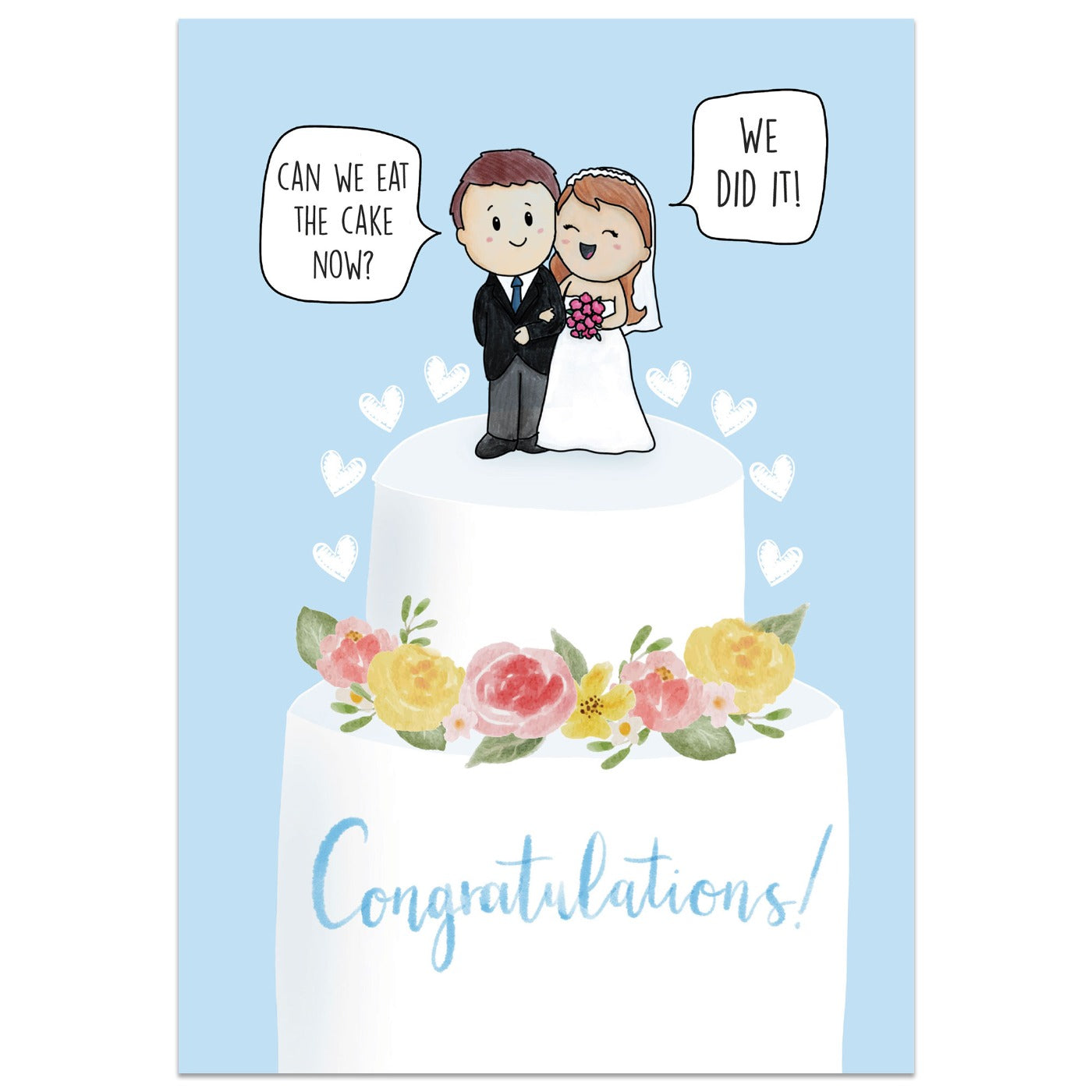 Congratulations Wedding Cake Card