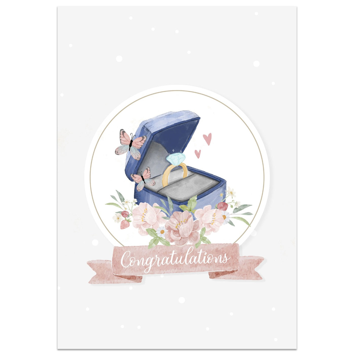 Congratulations Engagement Ring Card