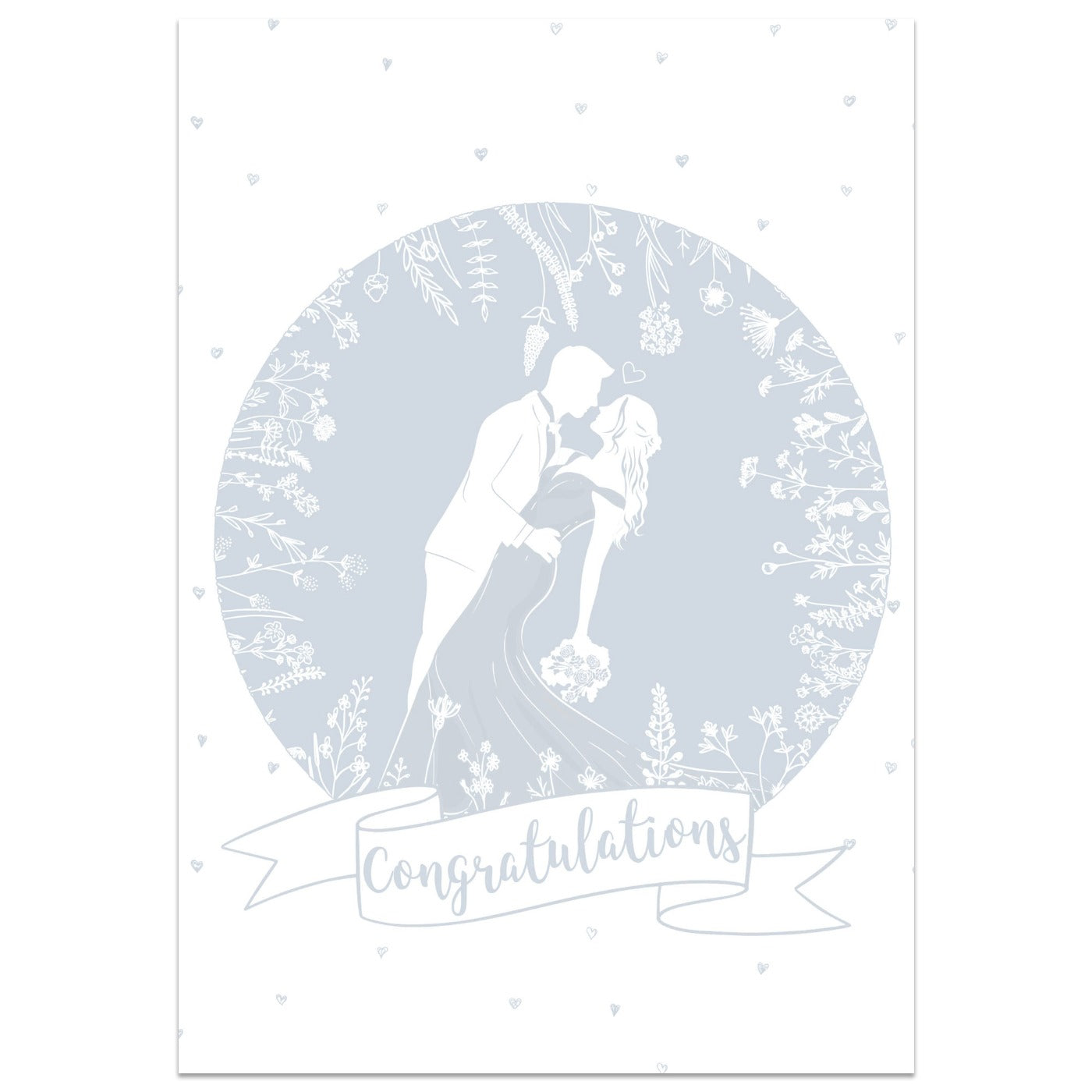 Wedding Silhouette Congratulations Card