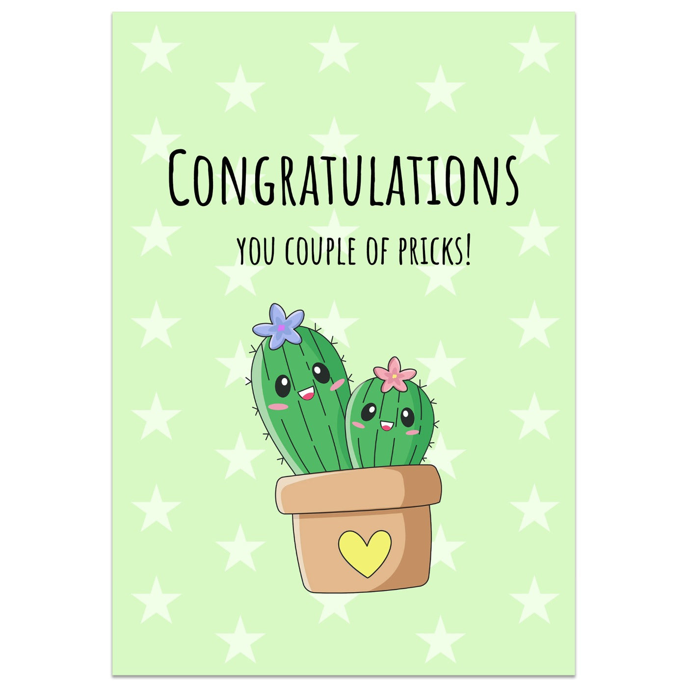 Congratulations You Couple Of Pr*cks! Card
