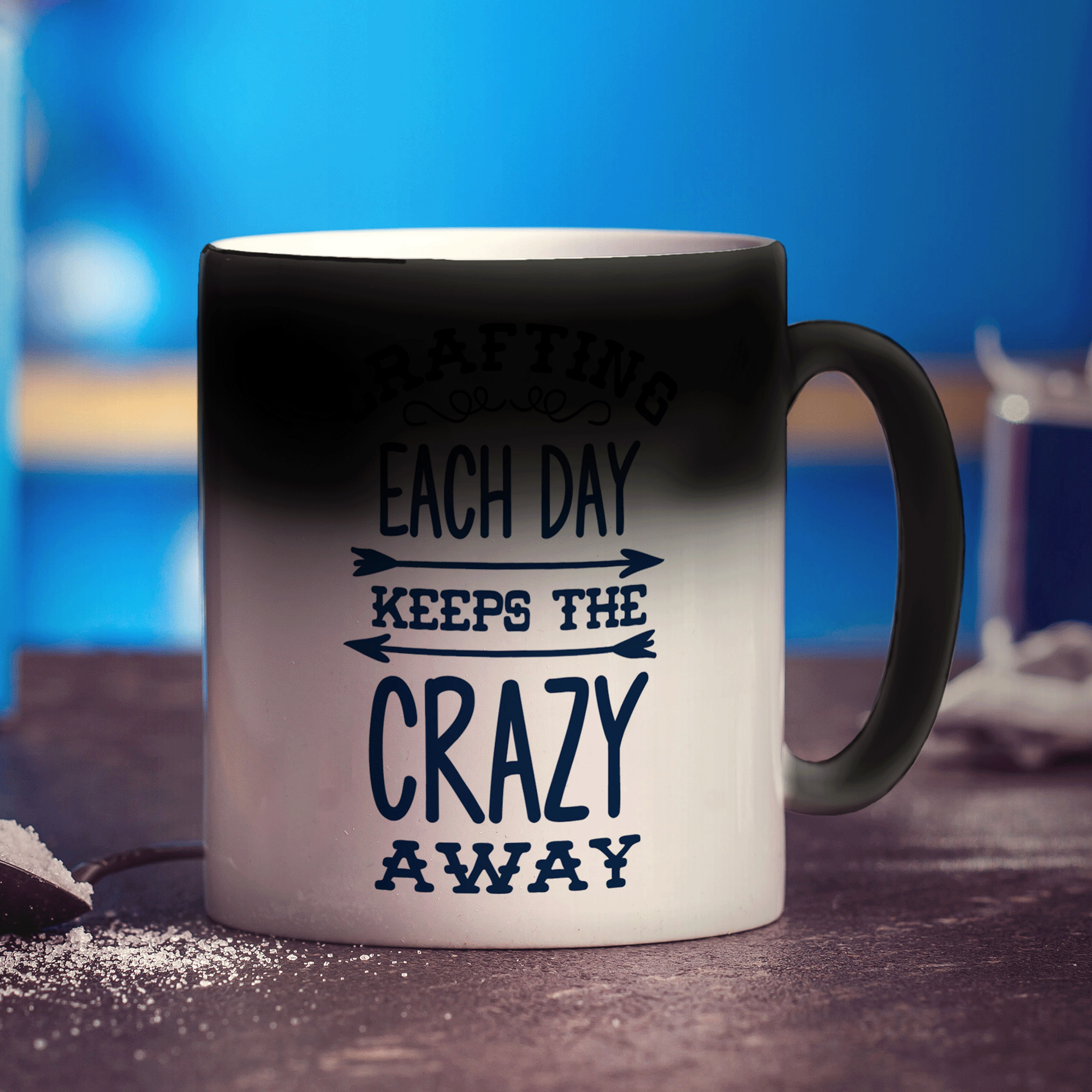 Crafting Each Day Keeps The Crazy Away Mug - Standard 330ml (11oz) / Magic Mug