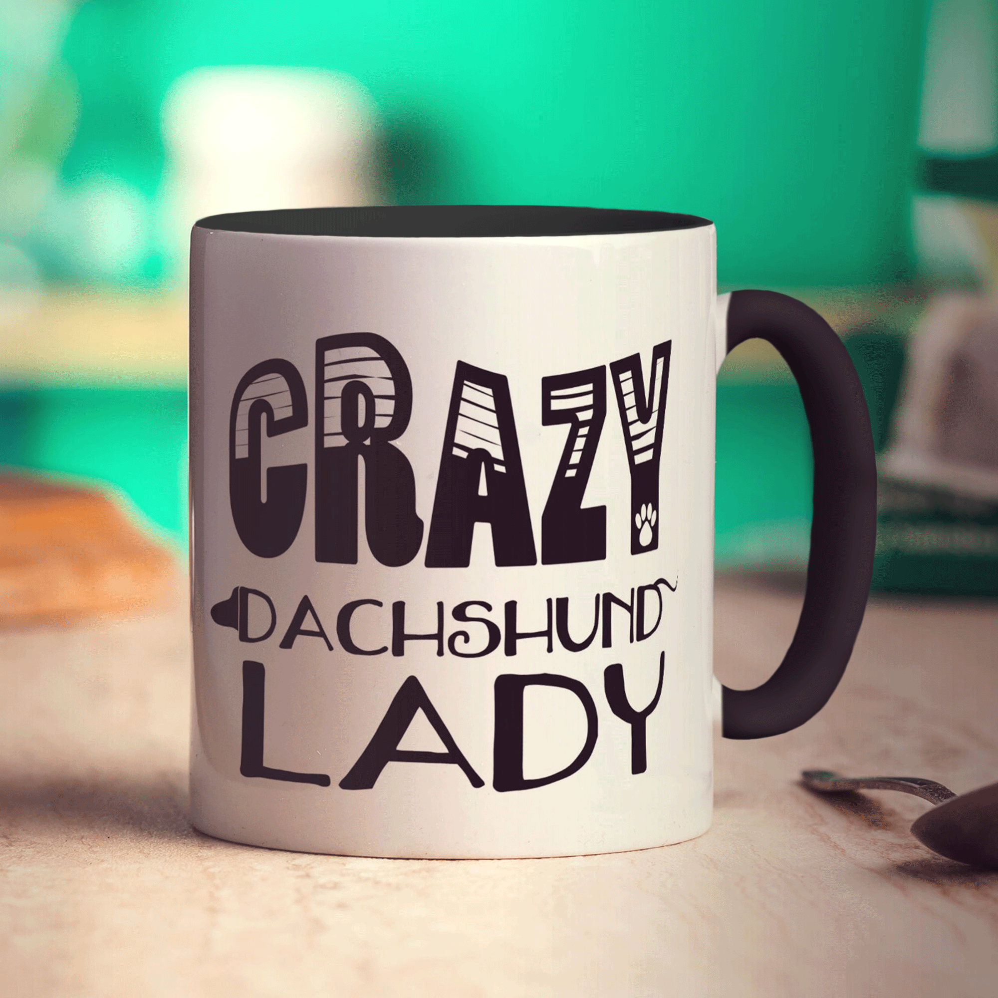 Crazy Dachshund Lady Mug