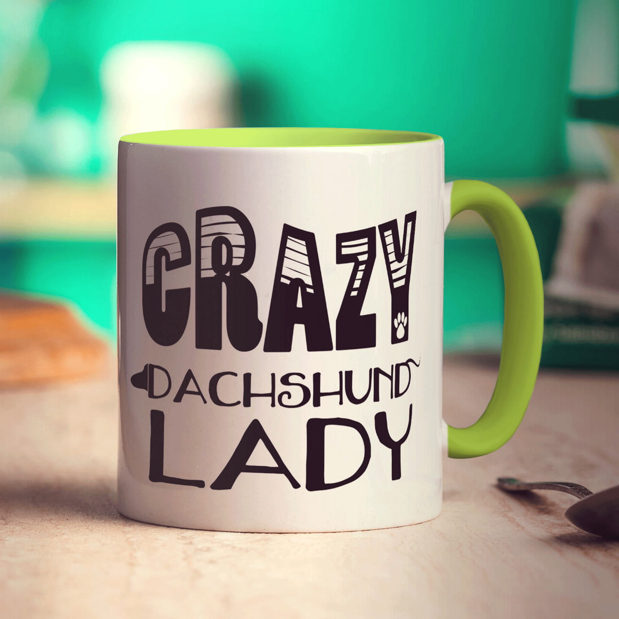 Crazy Dachshund Lady Mug