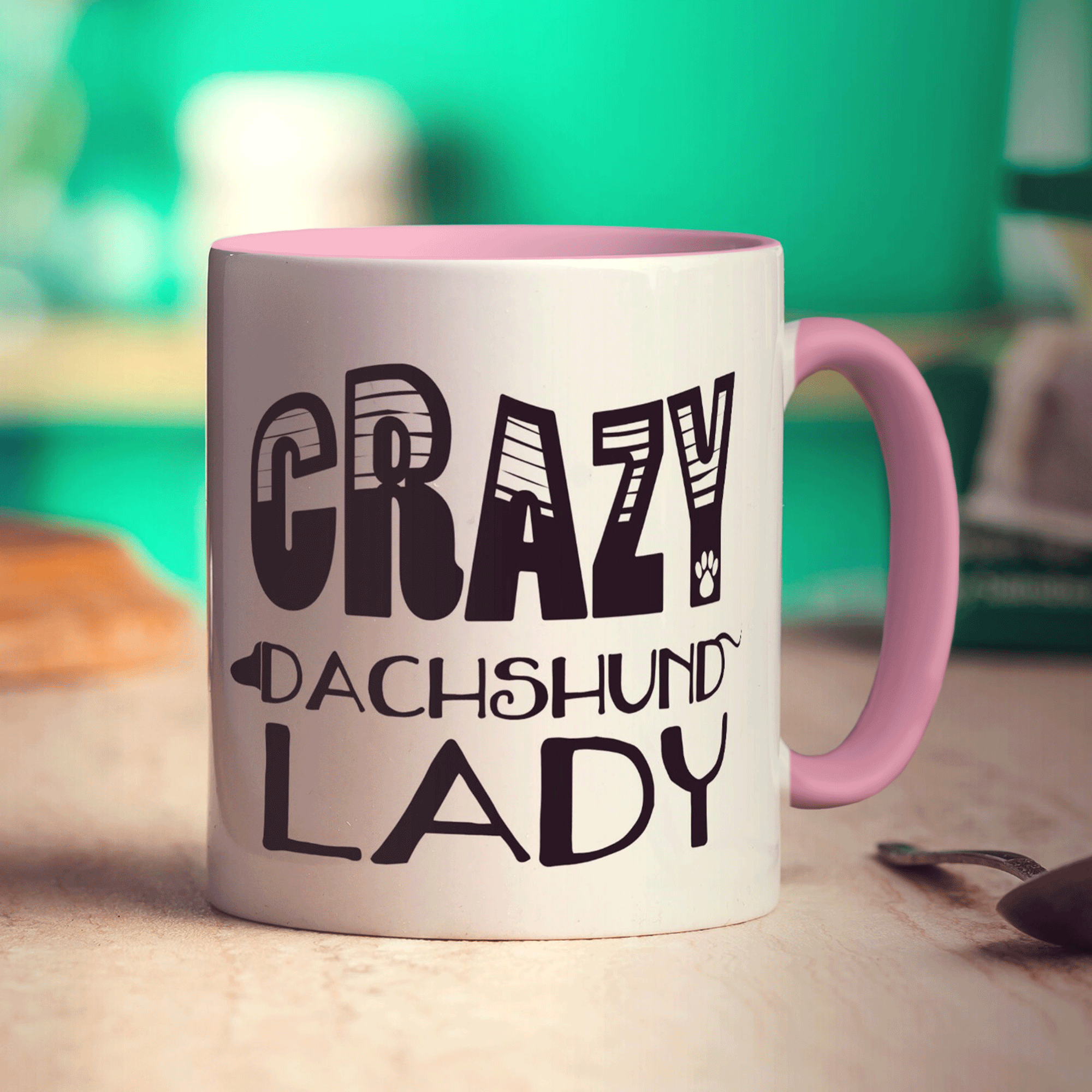 Crazy Dachshund Lady Mug