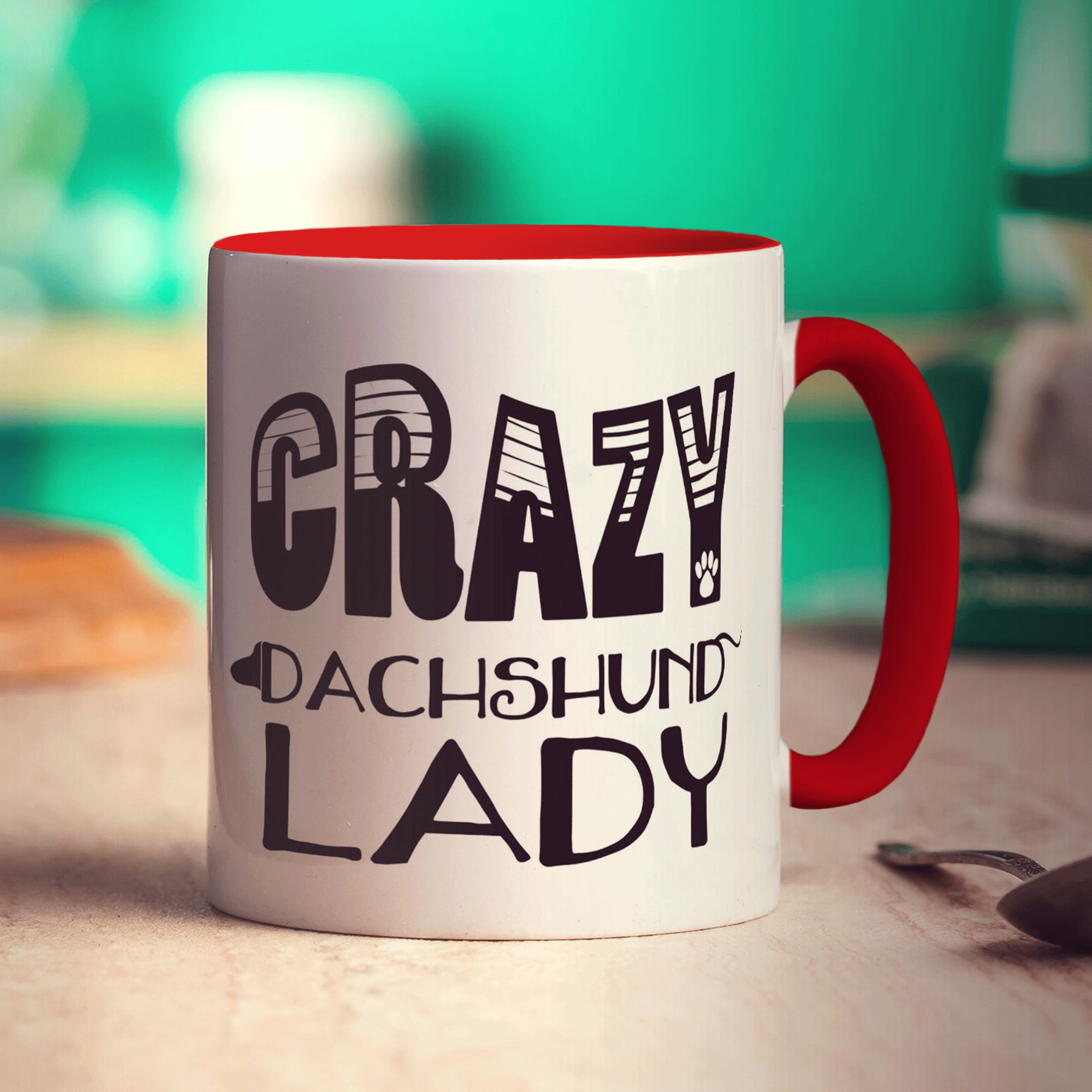 Crazy Dachshund Lady Mug