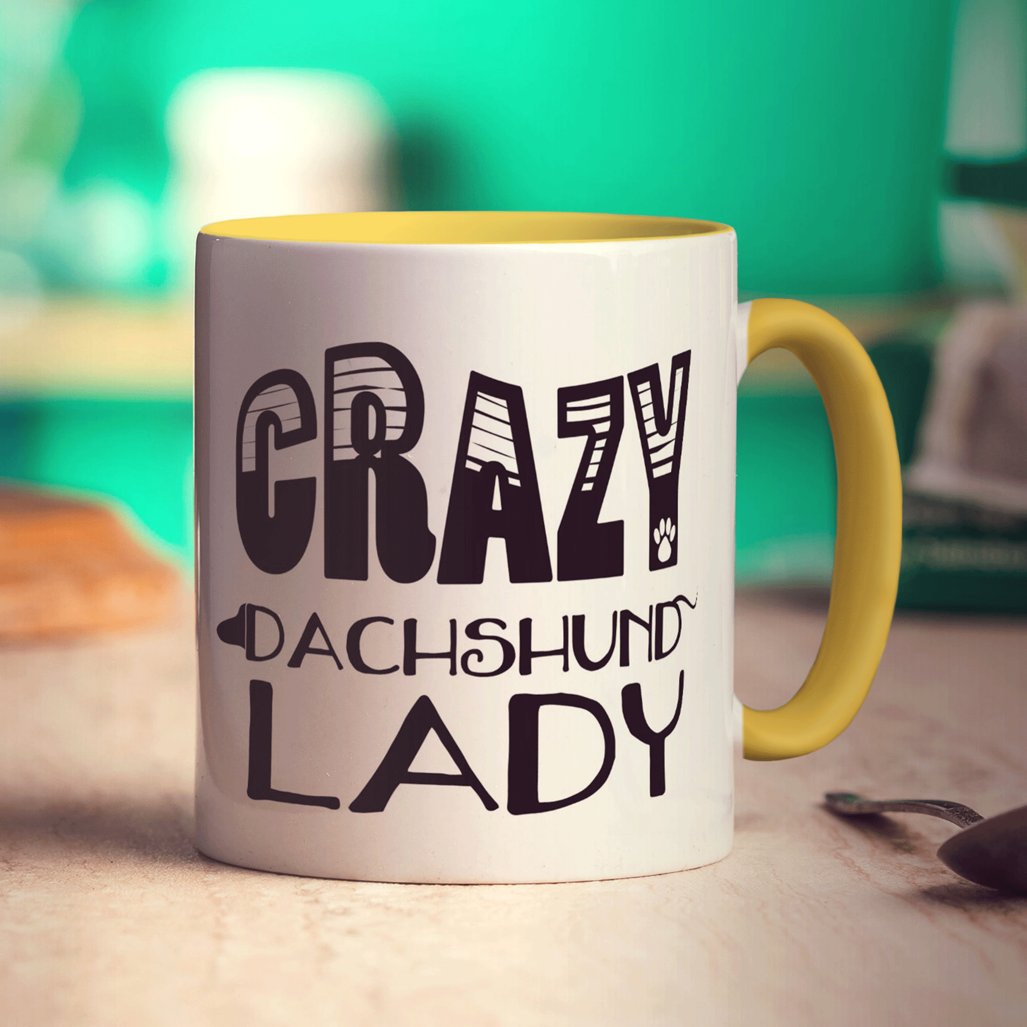 Crazy Dachshund Lady Mug