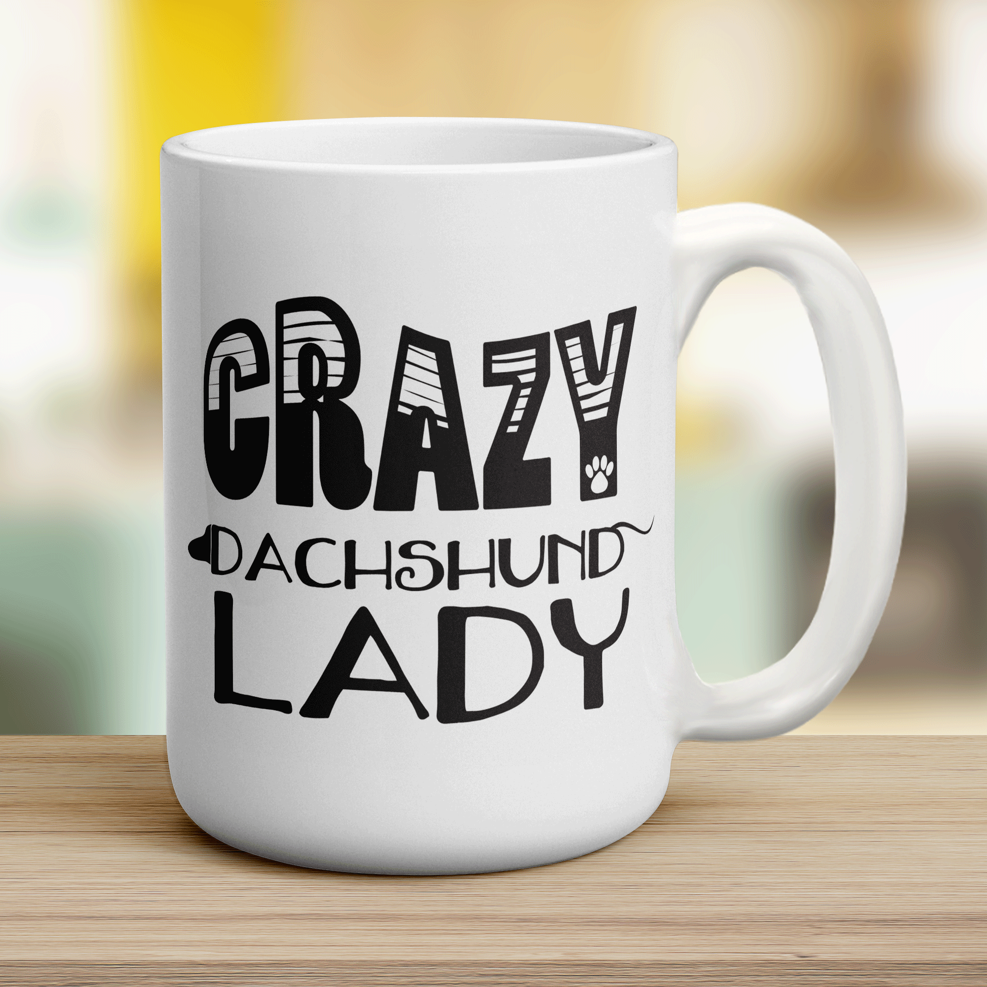 Crazy Dachshund Lady Mug