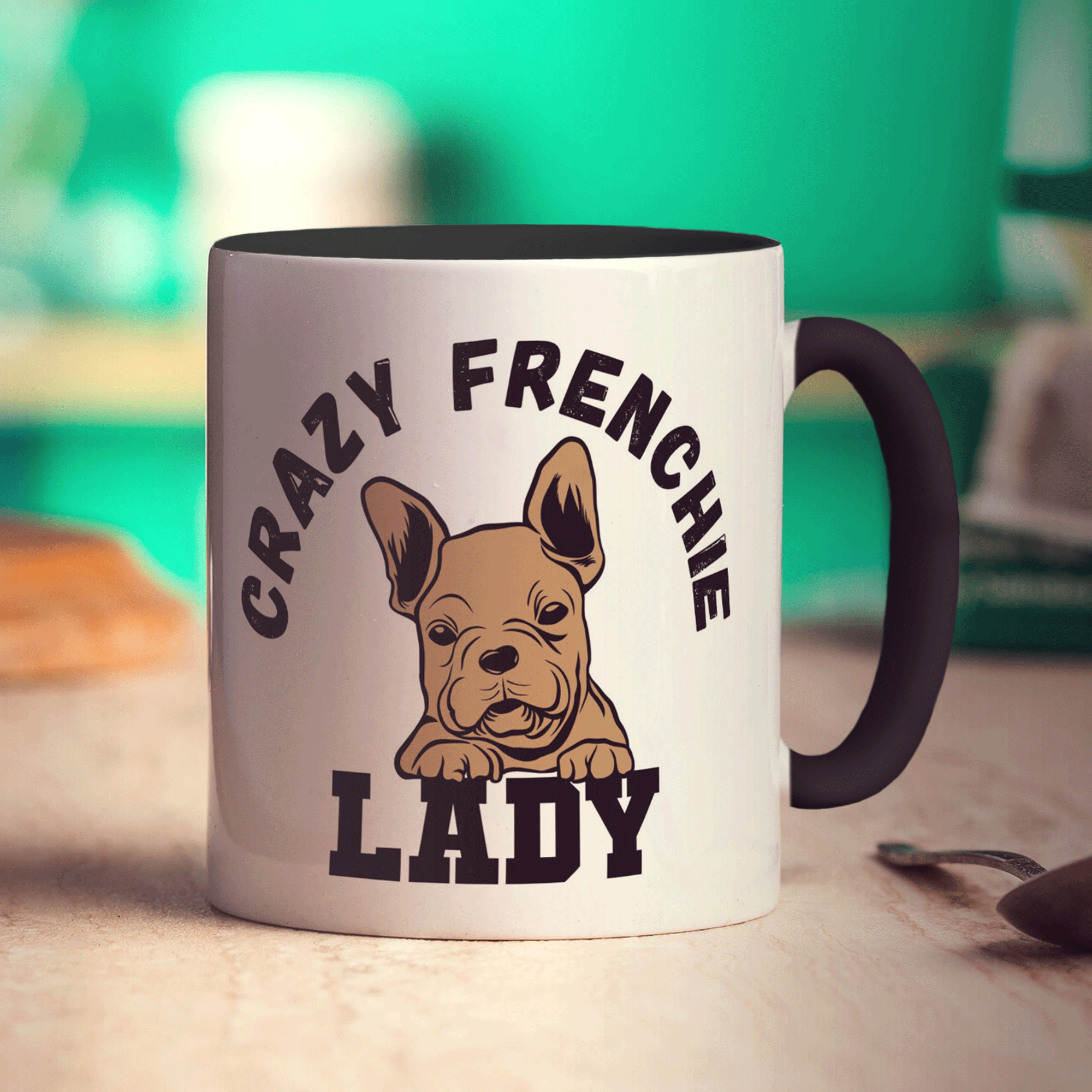 Crazy Frenchie Lady Mug