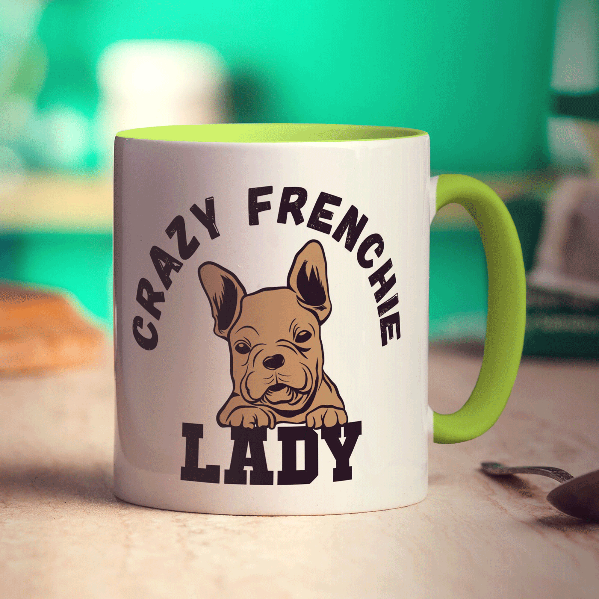 Crazy Frenchie Lady Mug