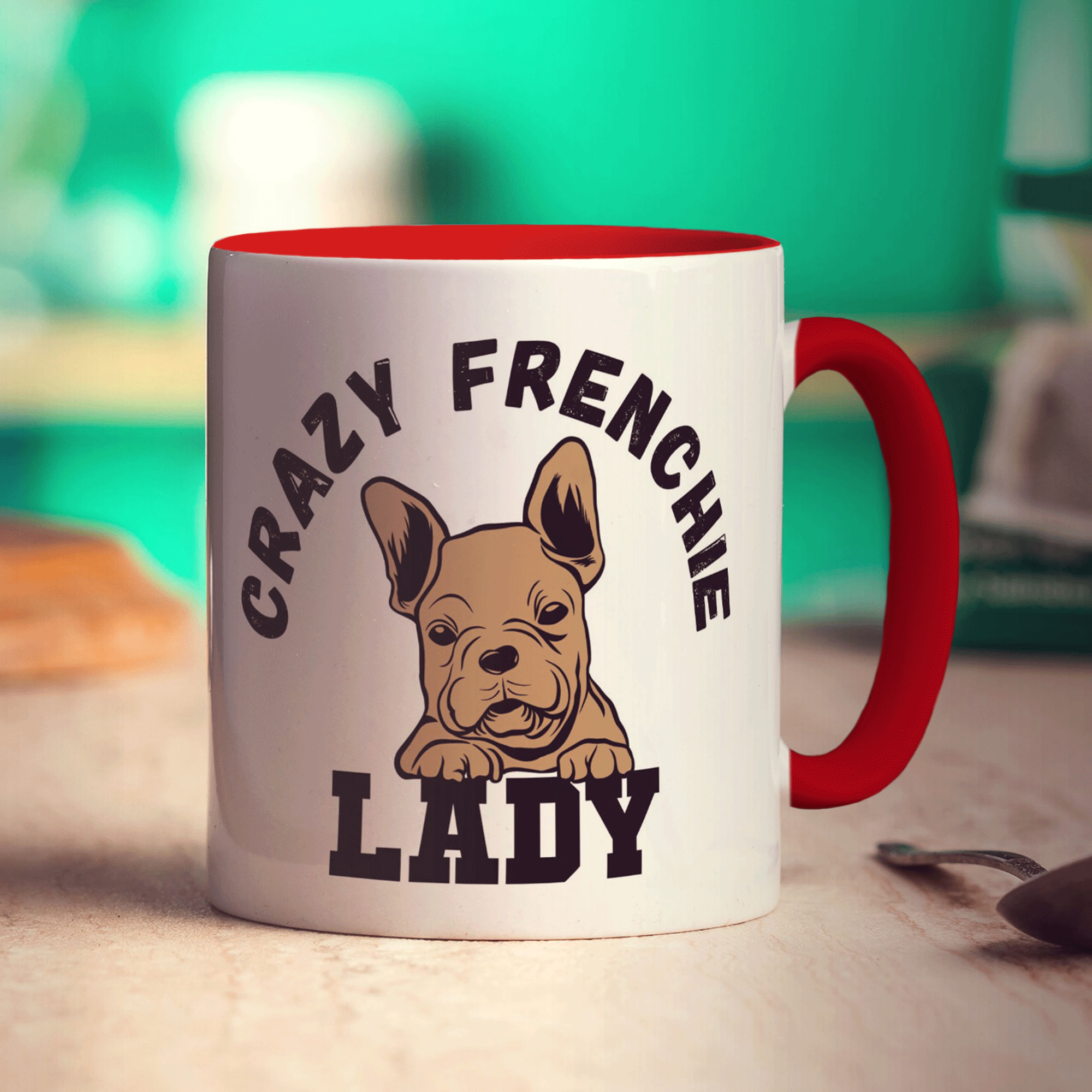 Crazy Frenchie Lady Mug
