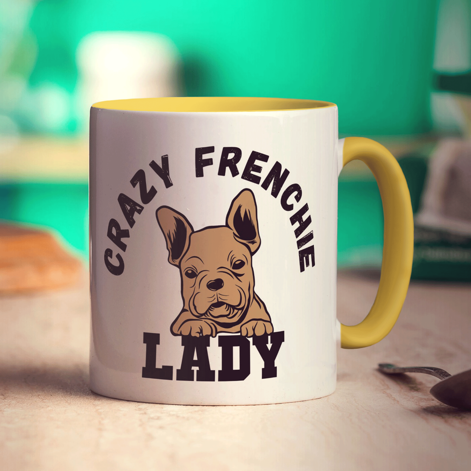 Crazy Frenchie Lady Mug