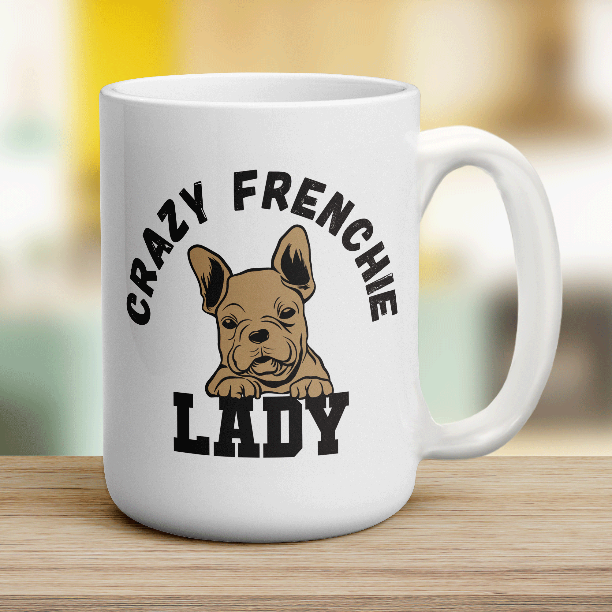Crazy Frenchie Lady Mug