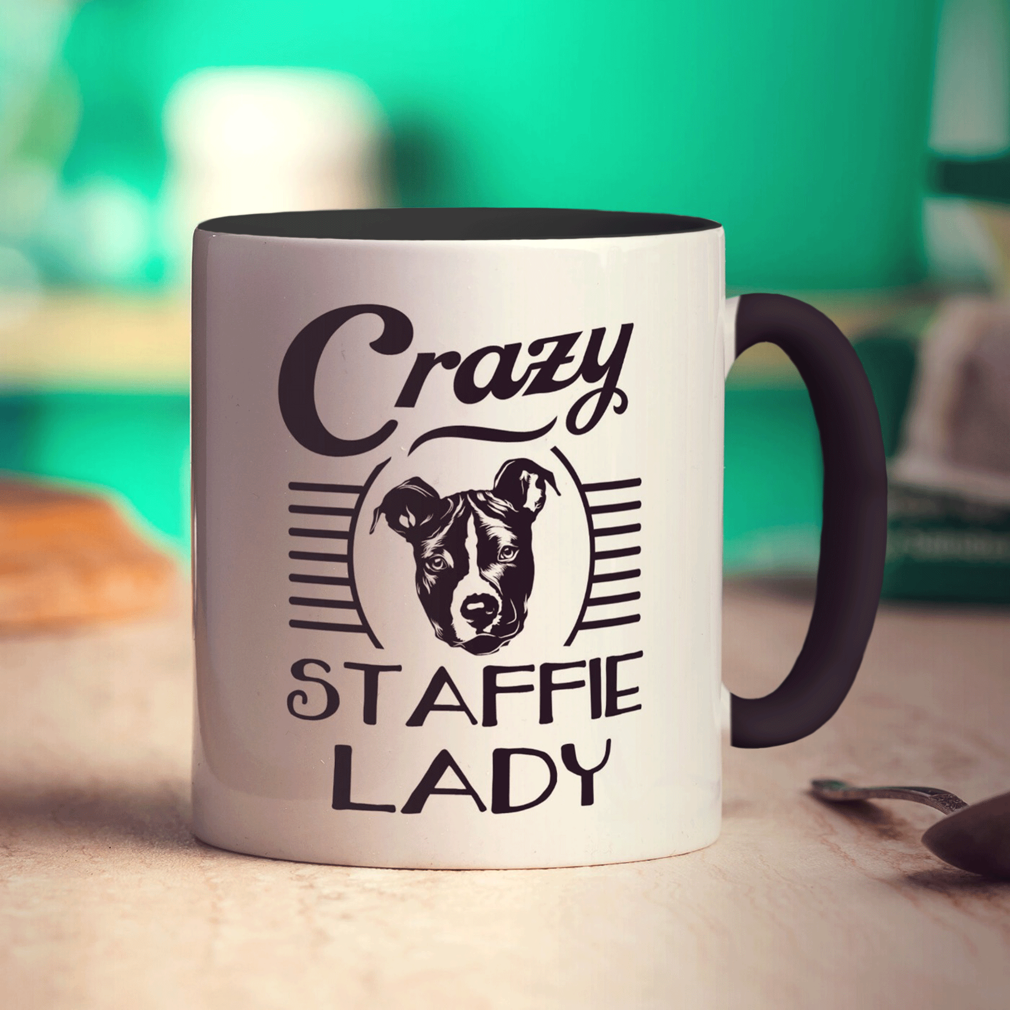 Crazy Staffie Lady Mug