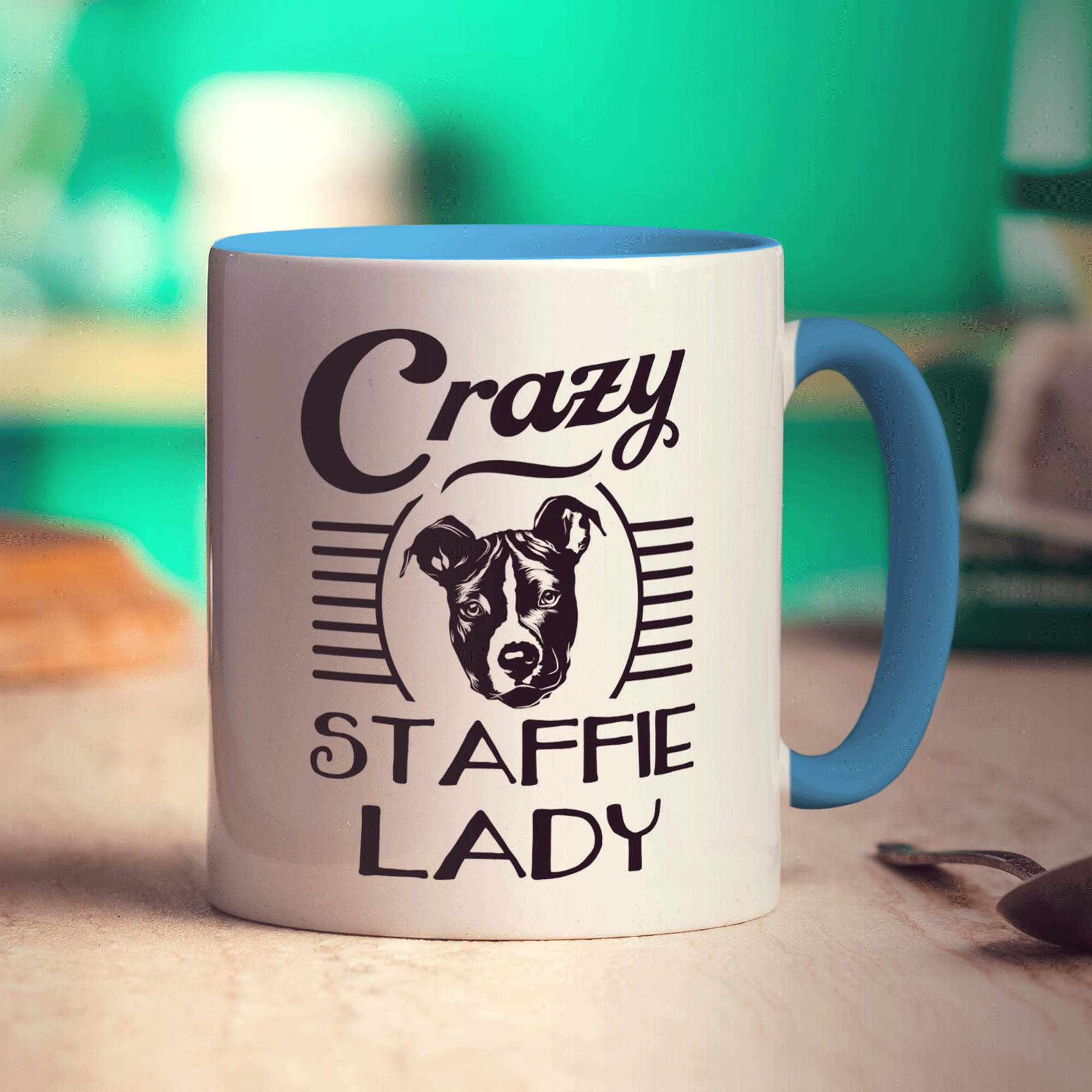 Crazy Staffie Lady Mug