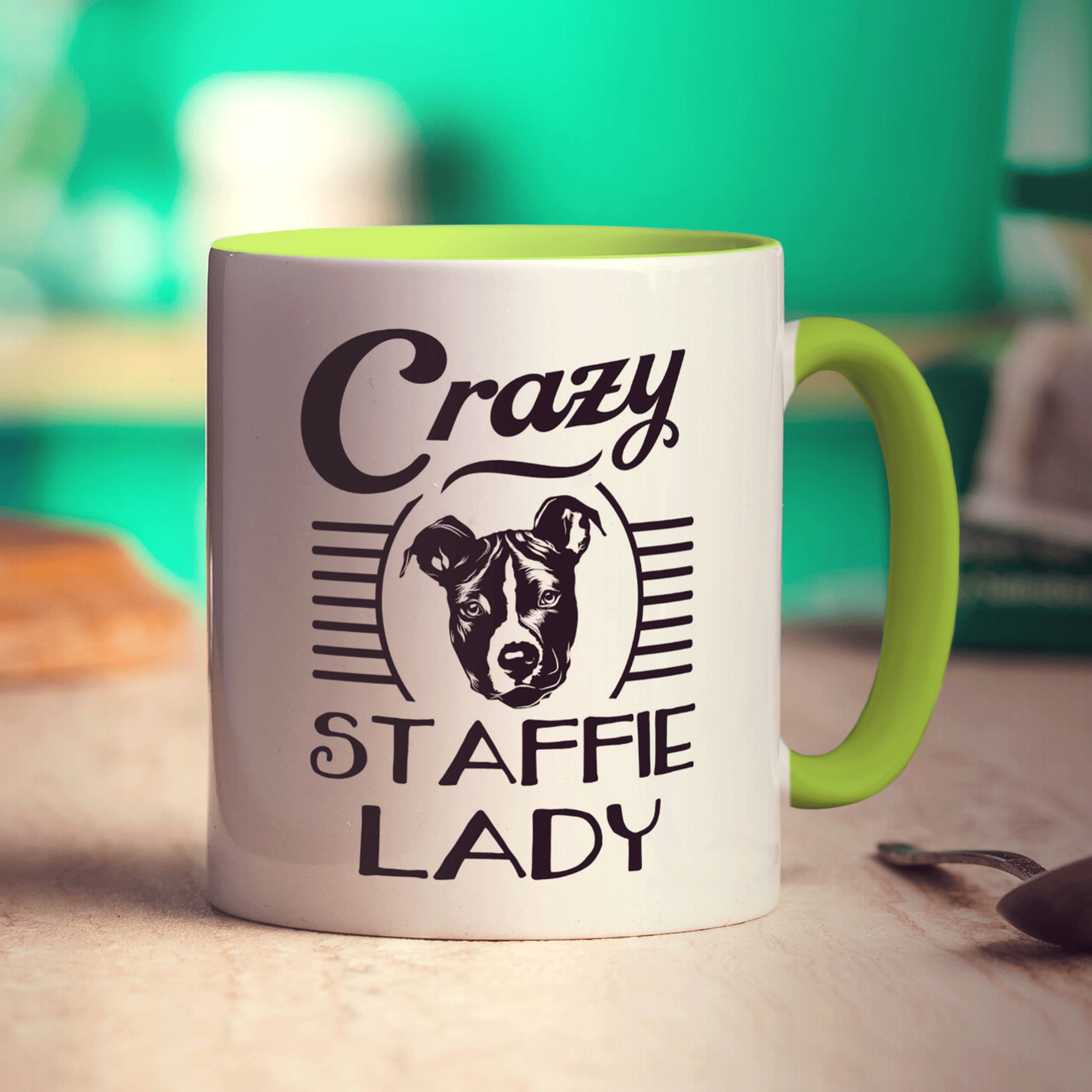 Crazy Staffie Lady Mug