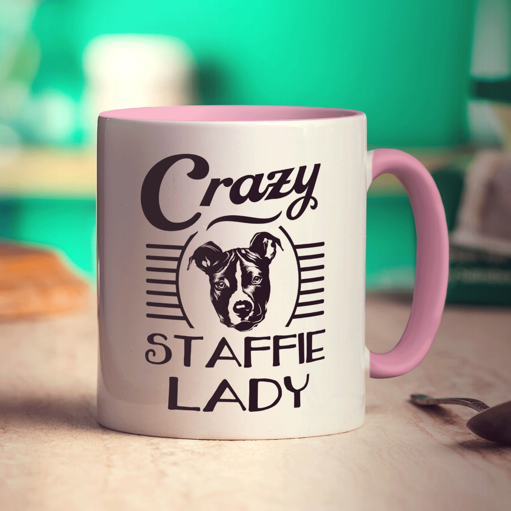 Crazy Staffie Lady Mug