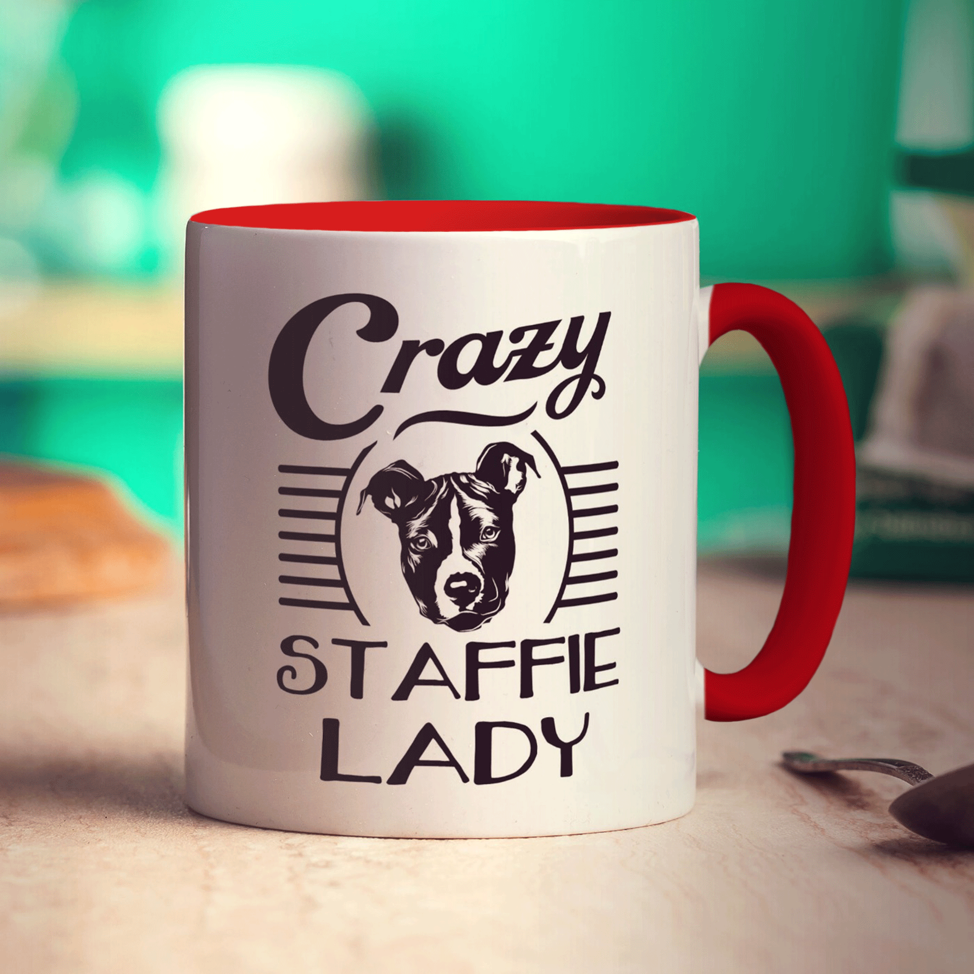 Crazy Staffie Lady Mug