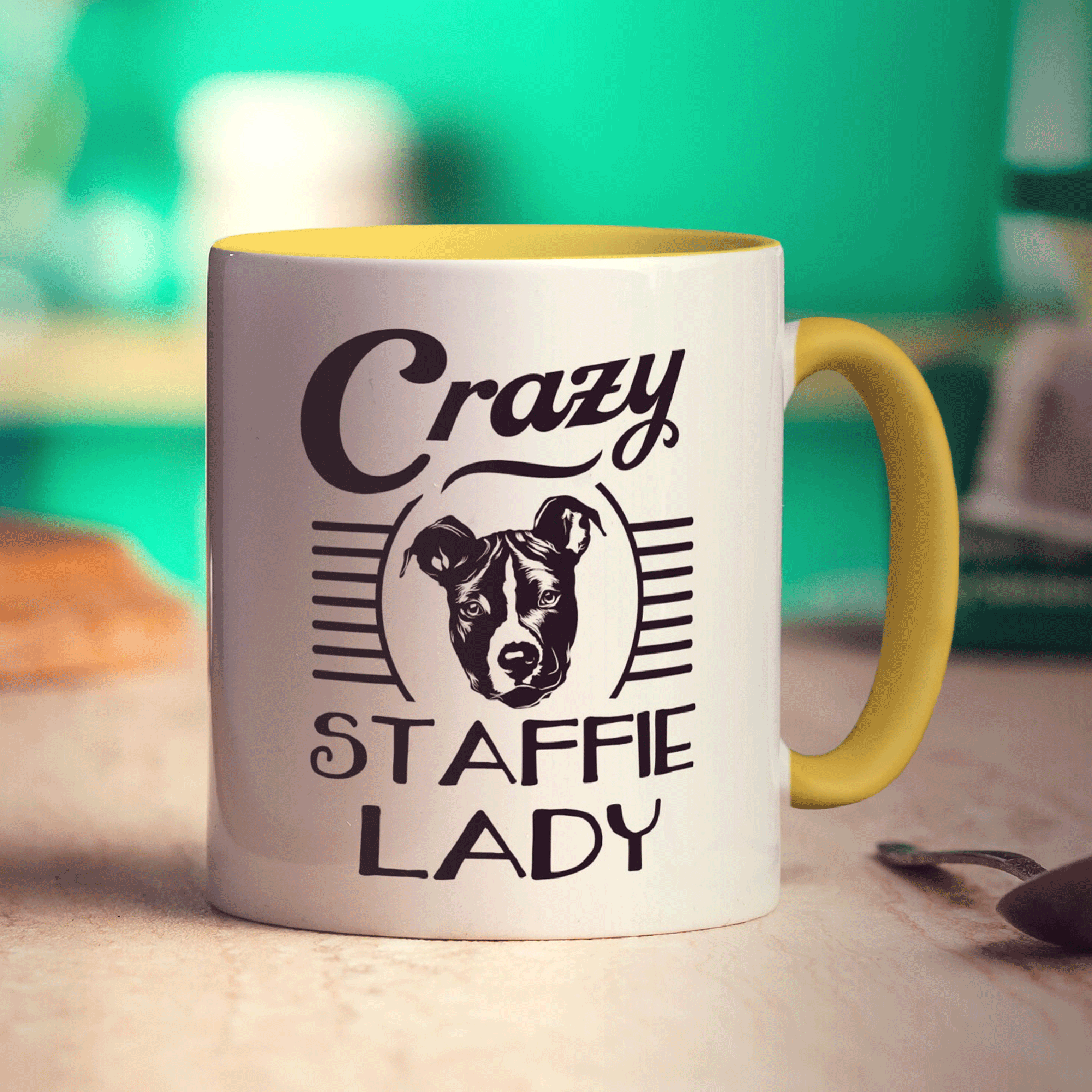 Crazy Staffie Lady Mug