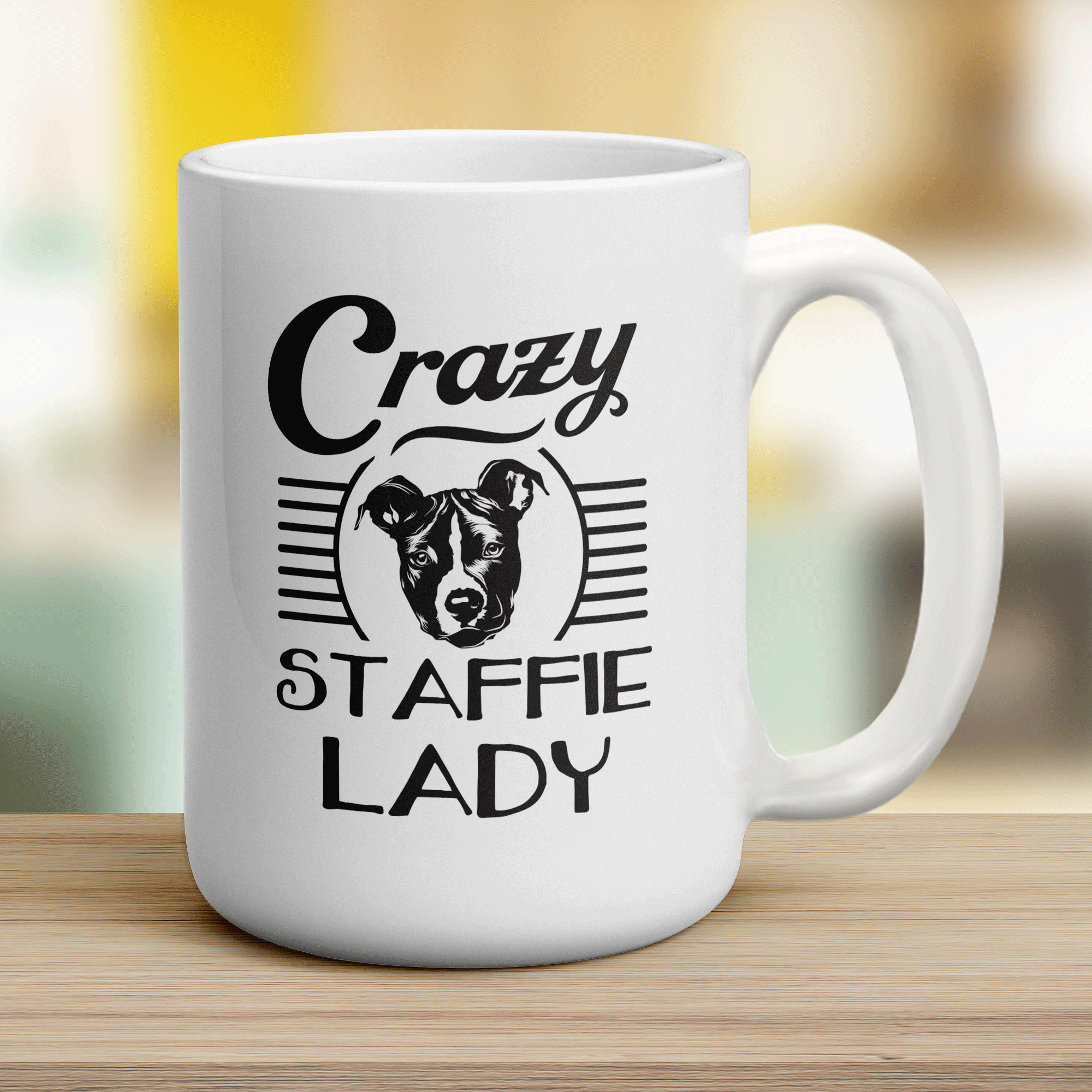 Crazy Staffie Lady Mug