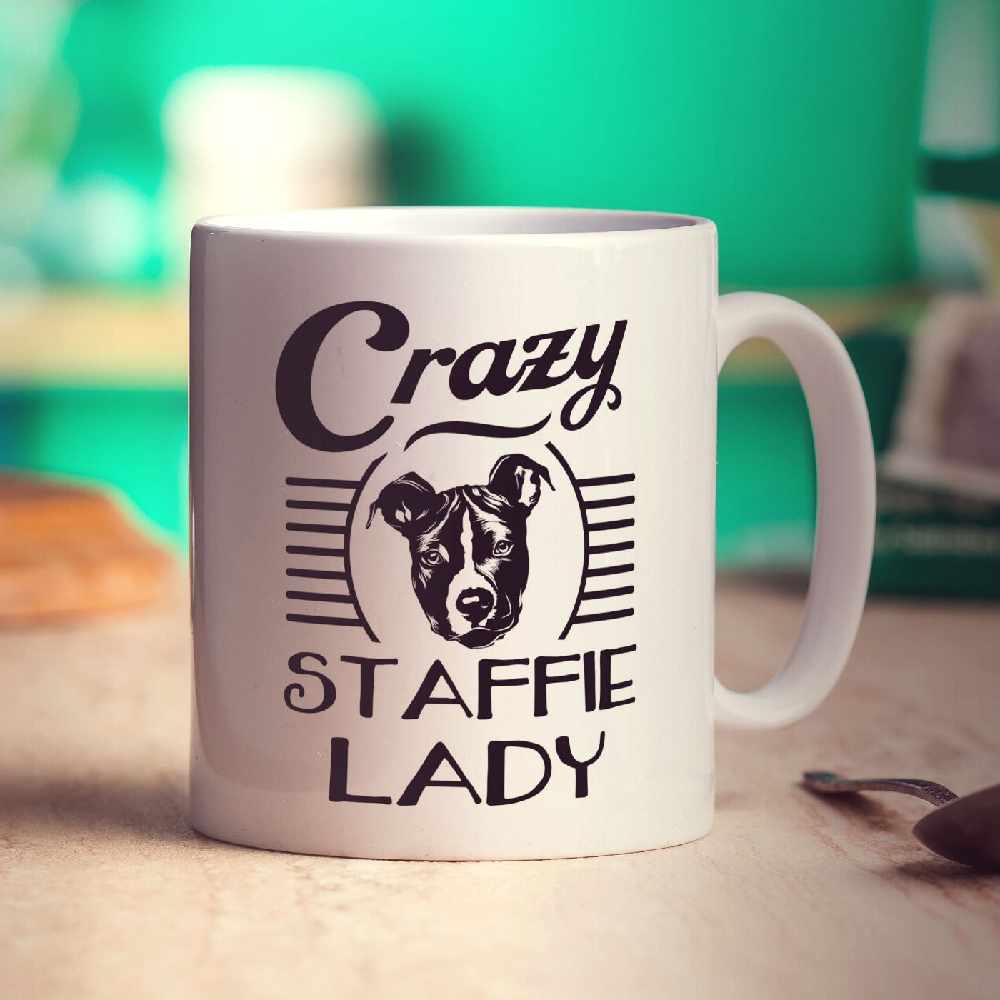 Crazy Staffie Lady Mug