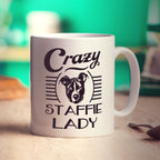 Crazy Staffie Lady Mug - Standard 330ml (11oz) / White