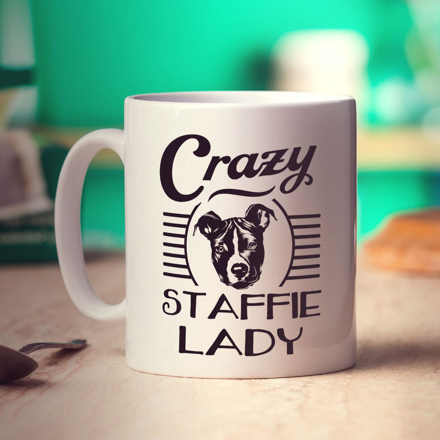 Crazy Staffie Lady Mug