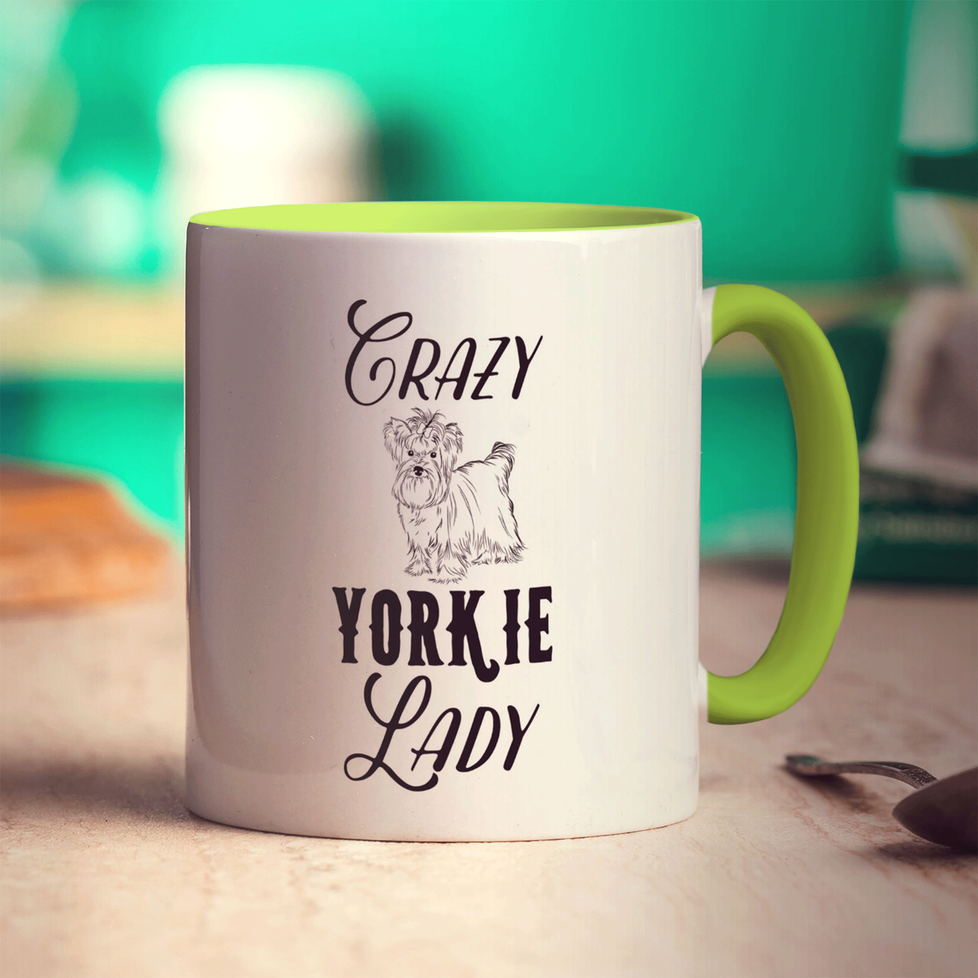Crazy Yorkie Lady Mug